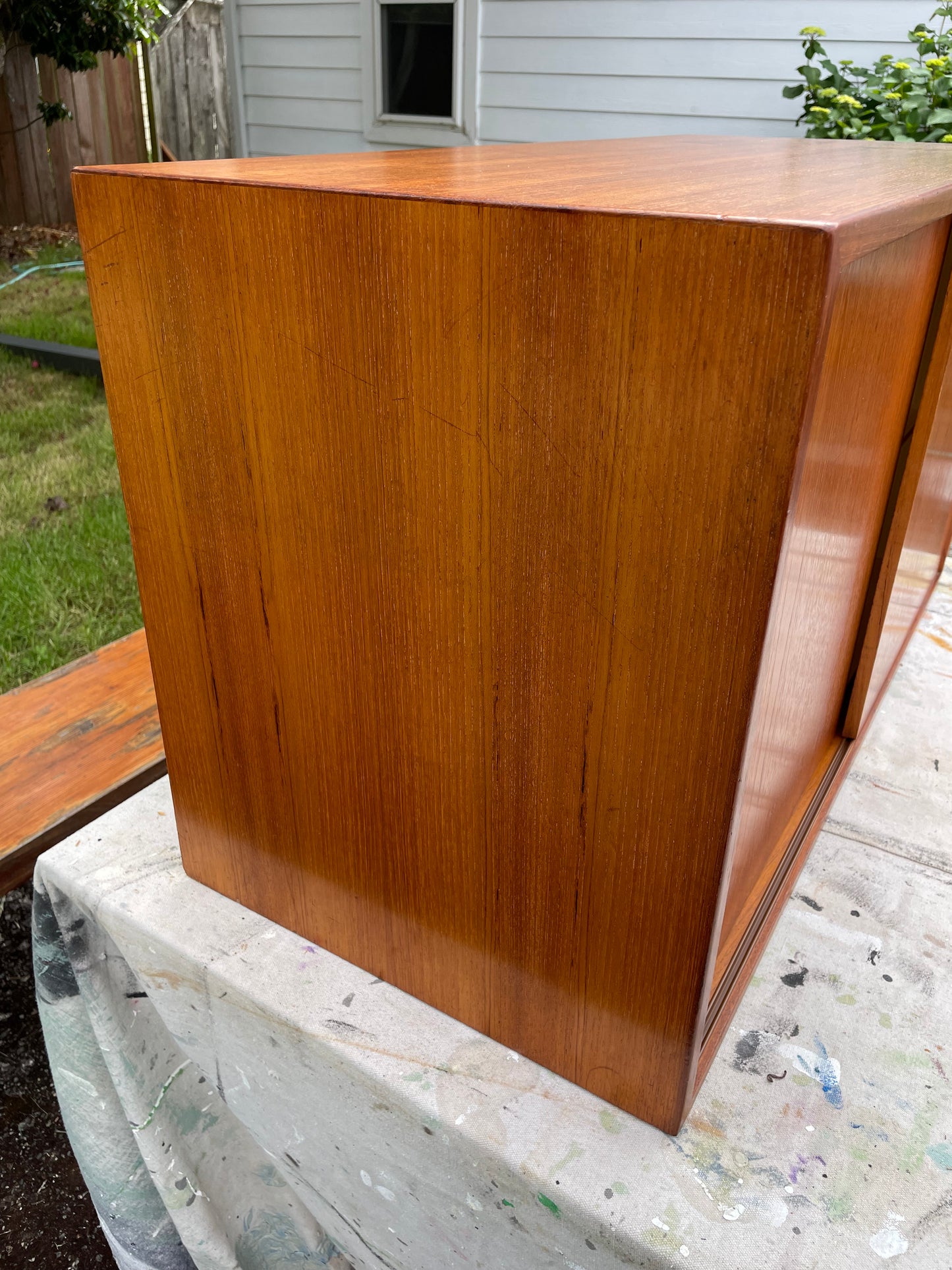 Mid-Century Danish Modern Teak Wall Unit Cabinet Element