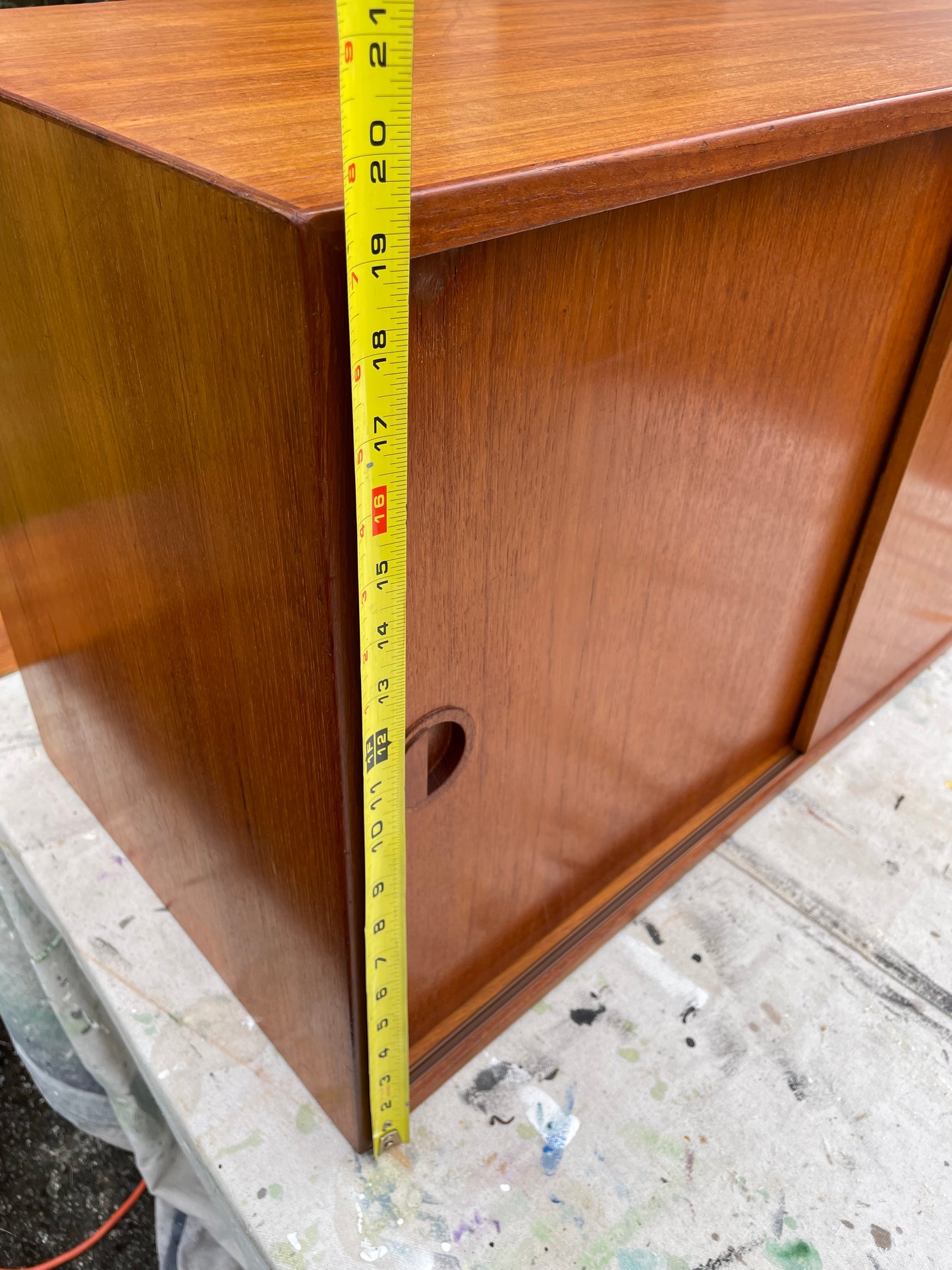 Mid-Century Danish Modern Teak Wall Unit Cabinet Element