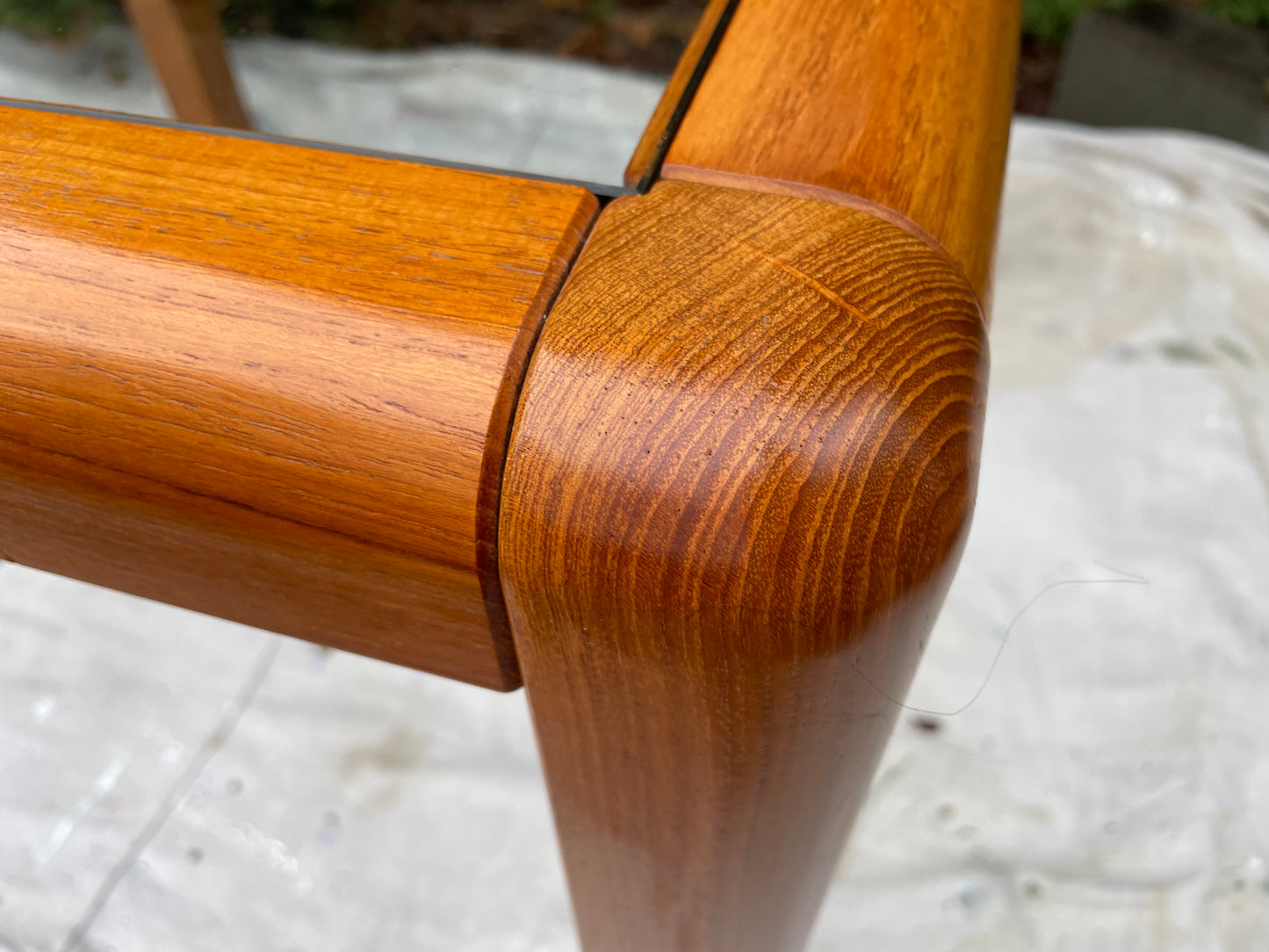 Trioh-Mobler Teak & Glass Side Table Danish Modern, C. 1960s