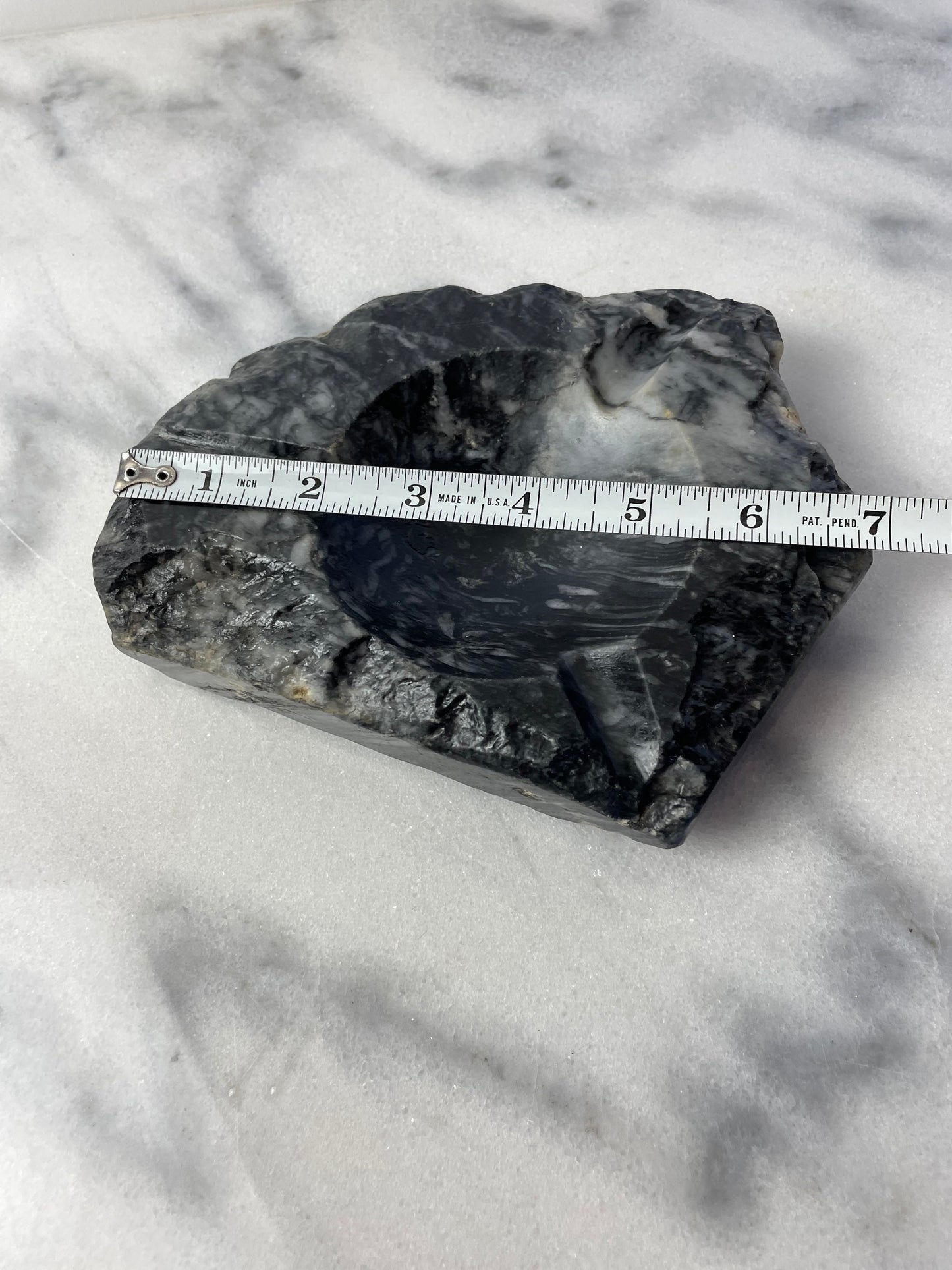 Mid 20th Century Organic Live Edge Polished Marble Ashtray