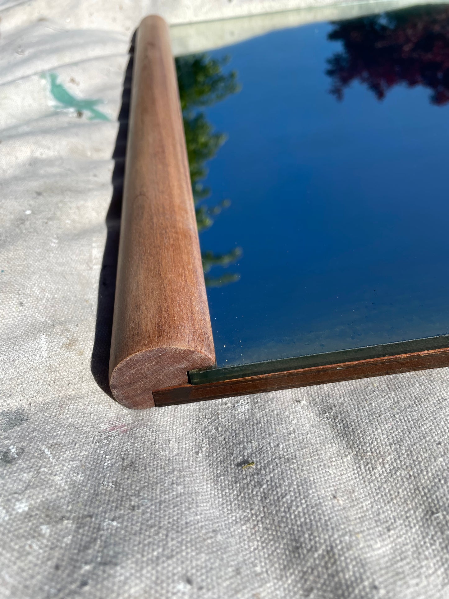 Vintage Walnut Framed Mirror