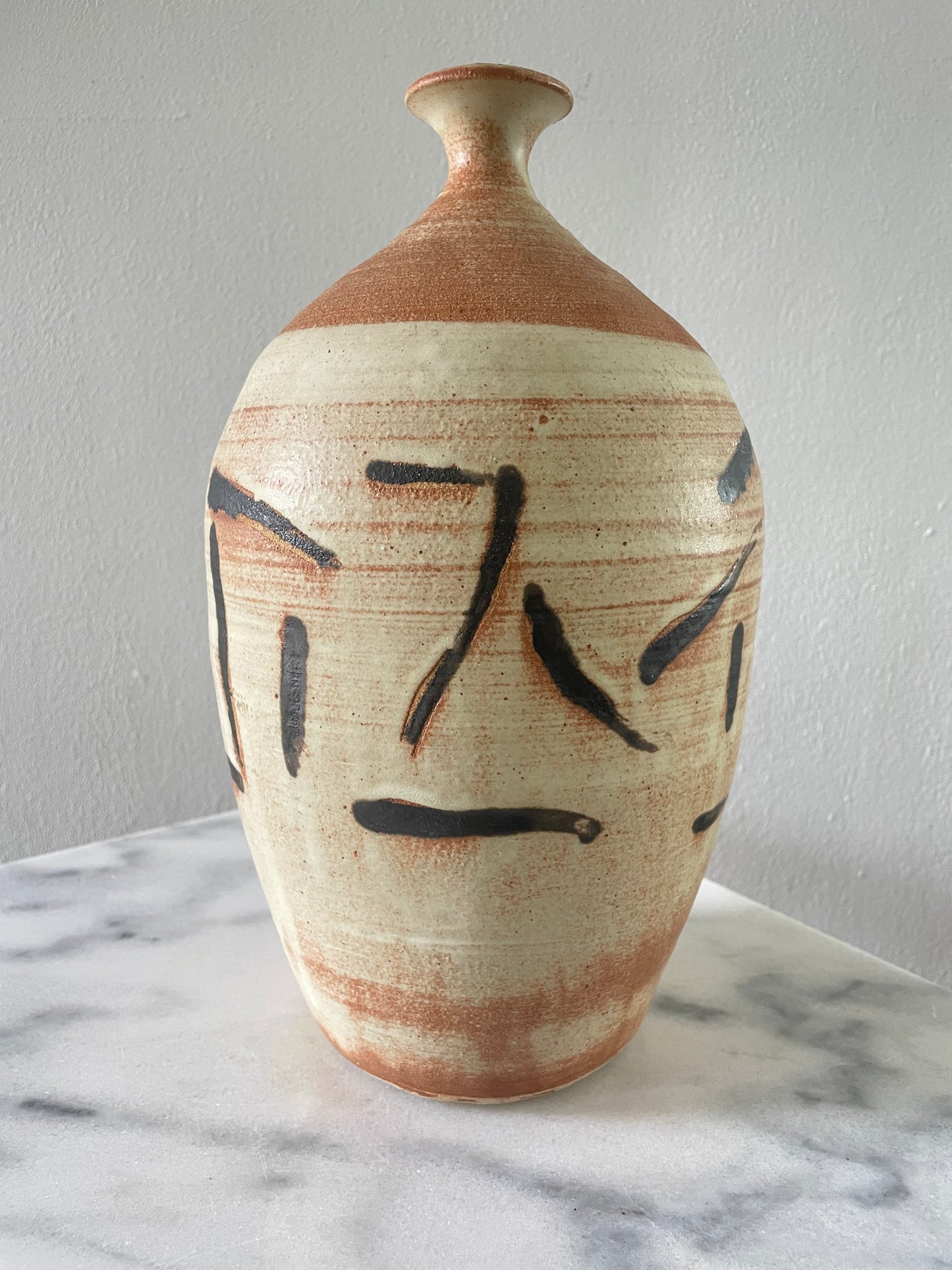 Mid 20th Century Signed Large Scale Figured Ceramic Studio Pottery