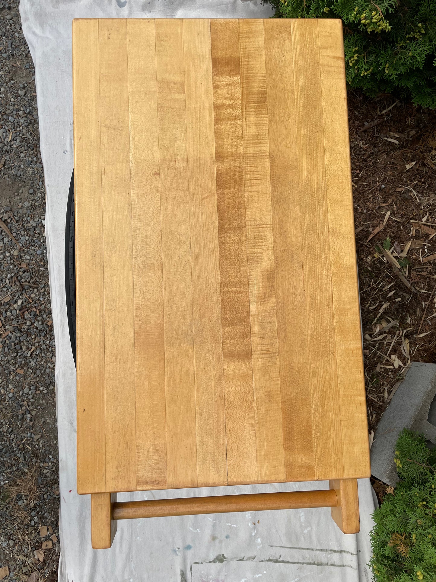 Bill W Saunders, Chopping Block on Bicycle Wheels Bar Cart Pasadena Art Design