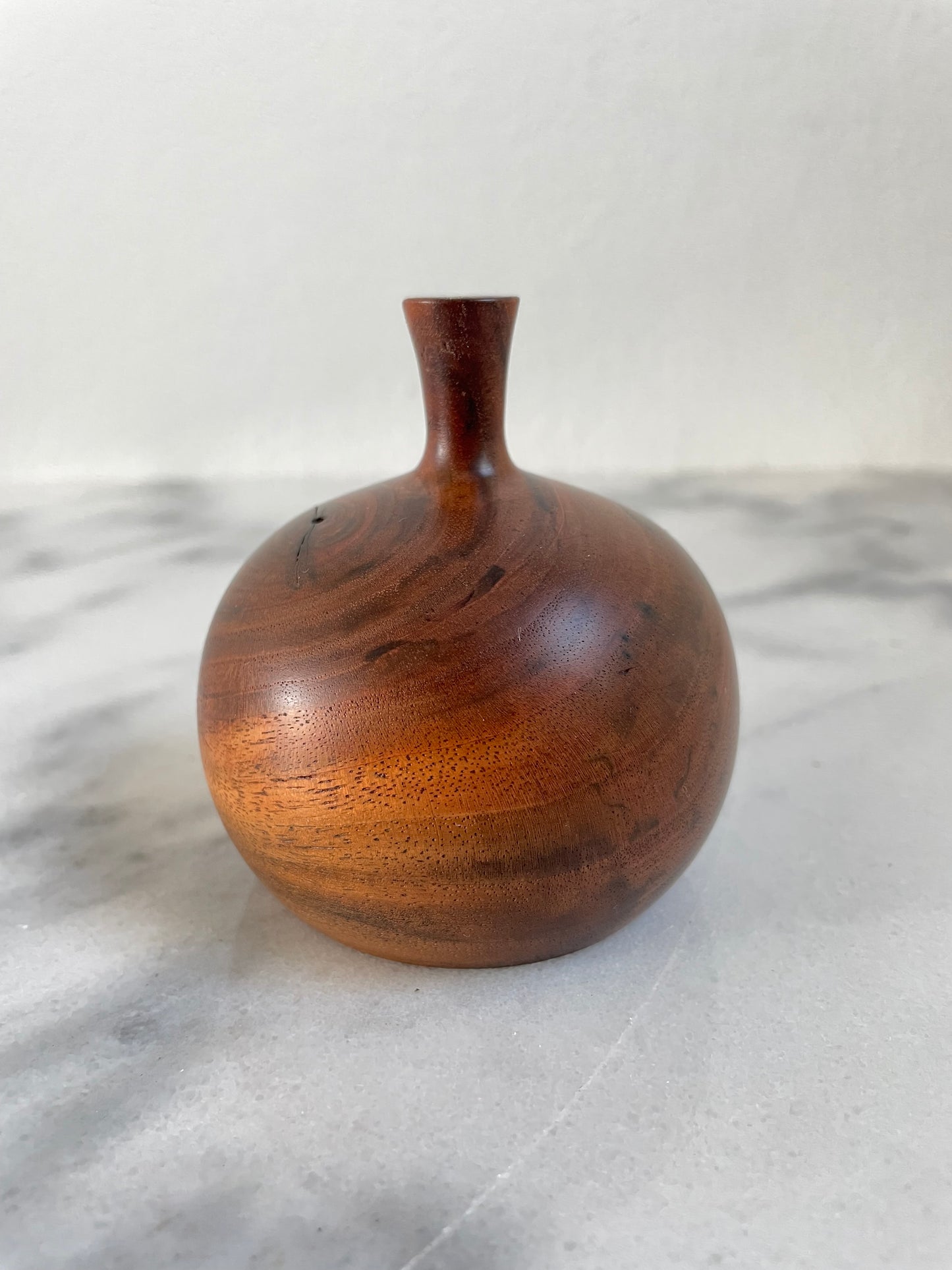 Mid 20th Century Signed Oregon Black Walnut Weed Pot