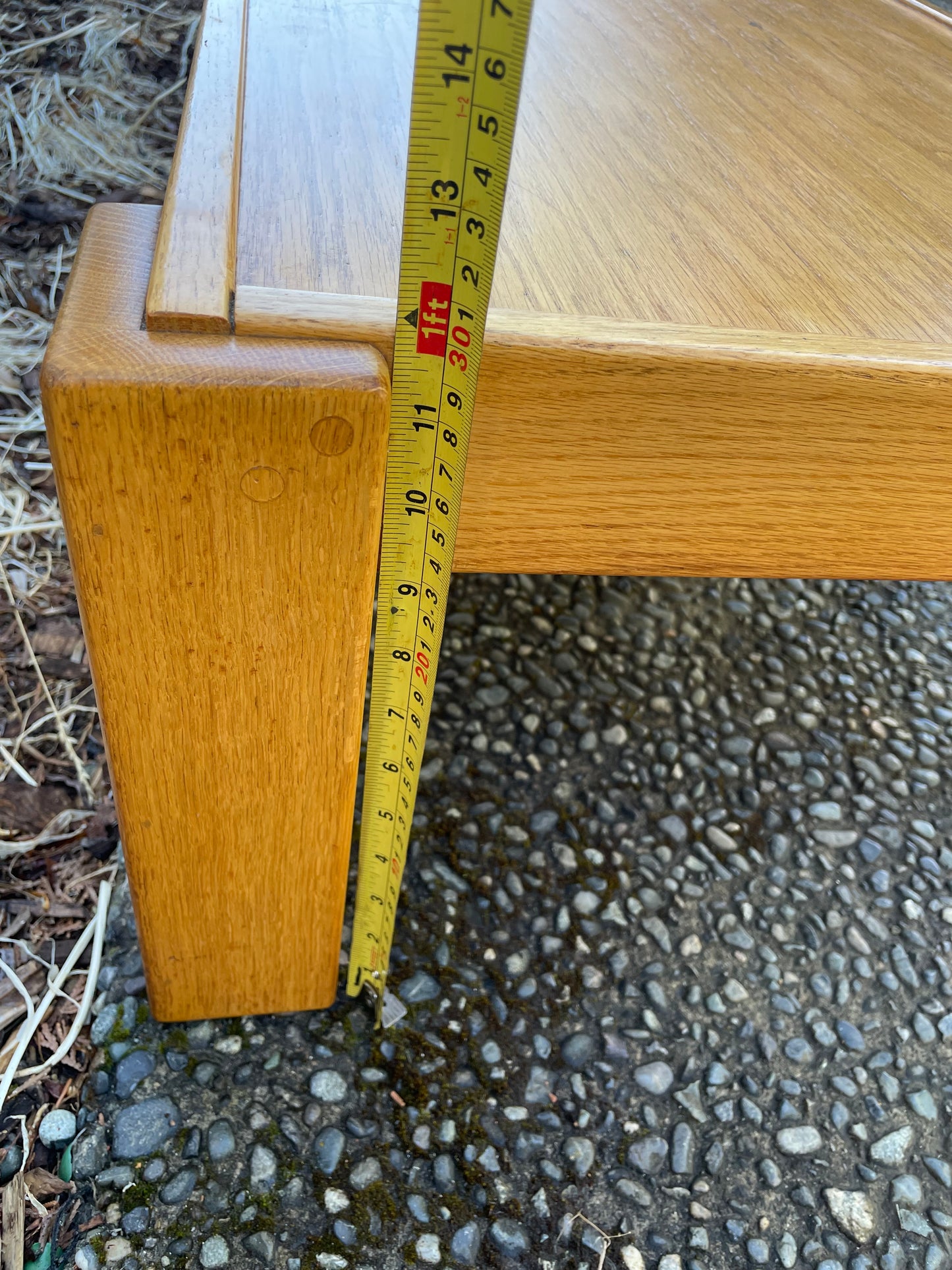 1970s Late Modern Japanese Style Low Oak Coffee Table in the Style of Tage Poulsen