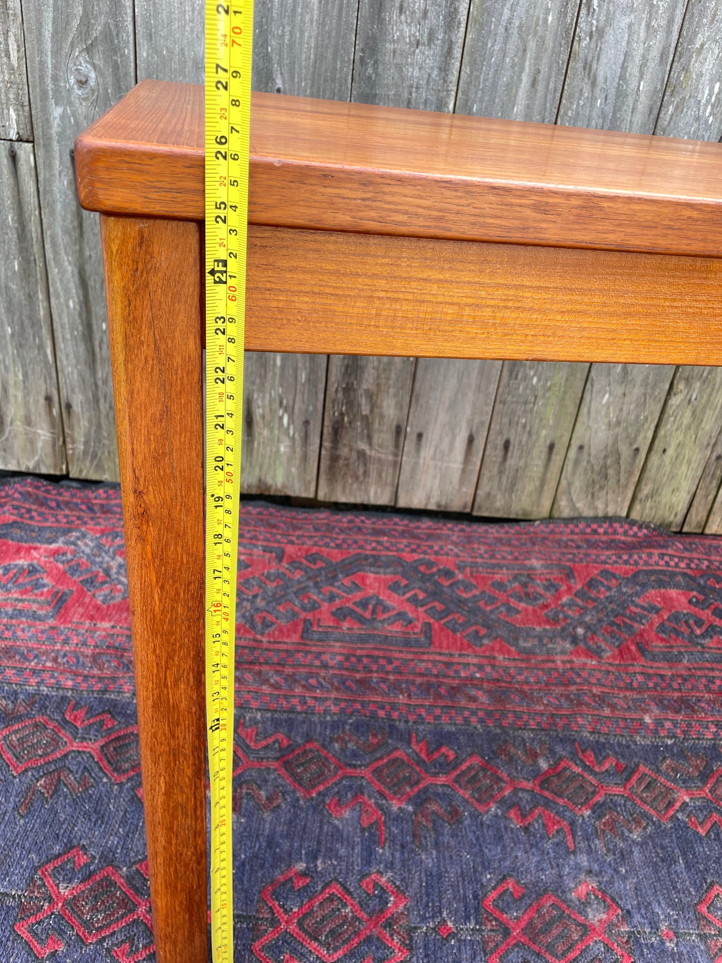 Danish Teak Console Sofa Table Vejle Stole & Mobelfabrik Denmark 1970s