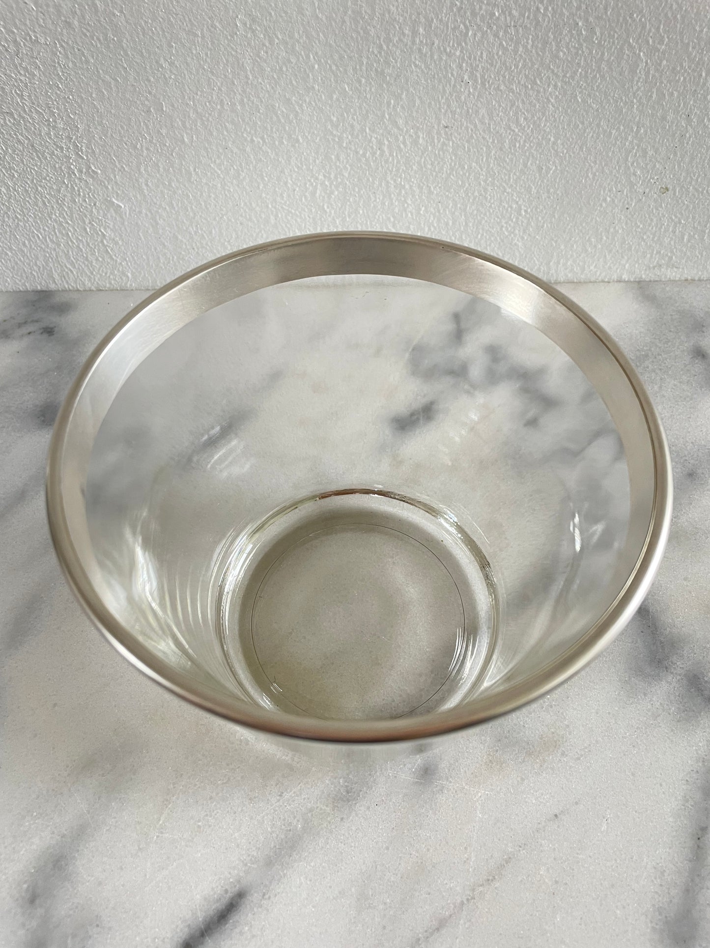 Dorothy Thorpe Mid-Century 1960s Silver-Rimmed Barware Ice Bucket