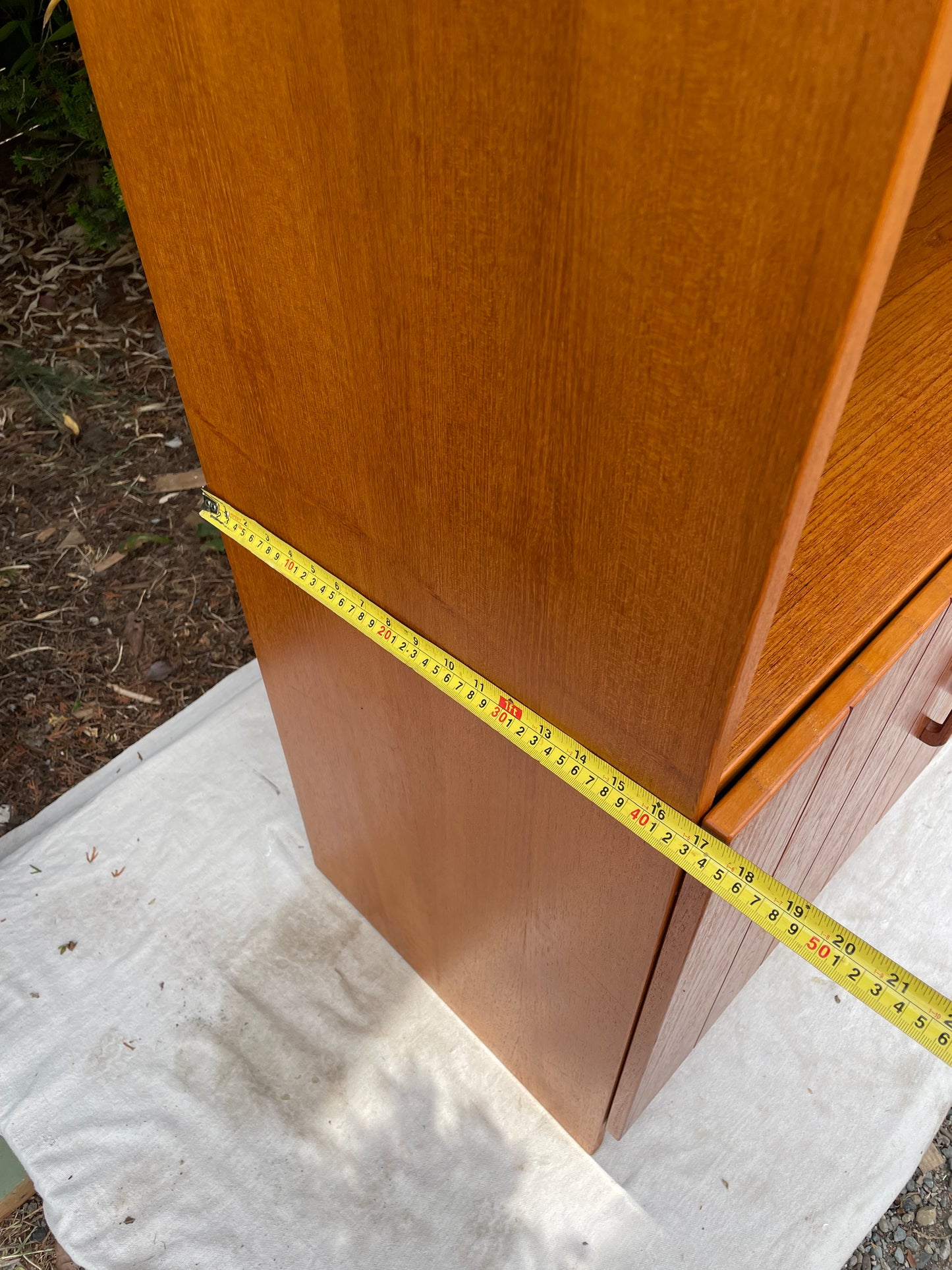 Danish Modern Teak & Smoked Glass Cabinet