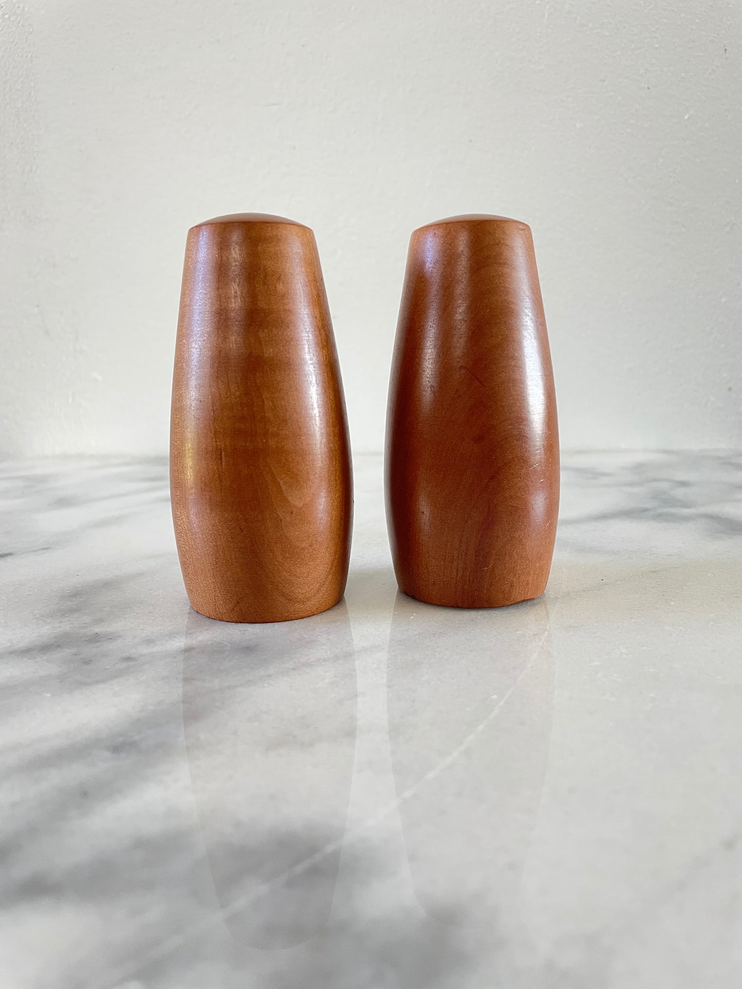 Mid 20th Century Danish Modern Teak Salt & Pepper Shakers- a Pair