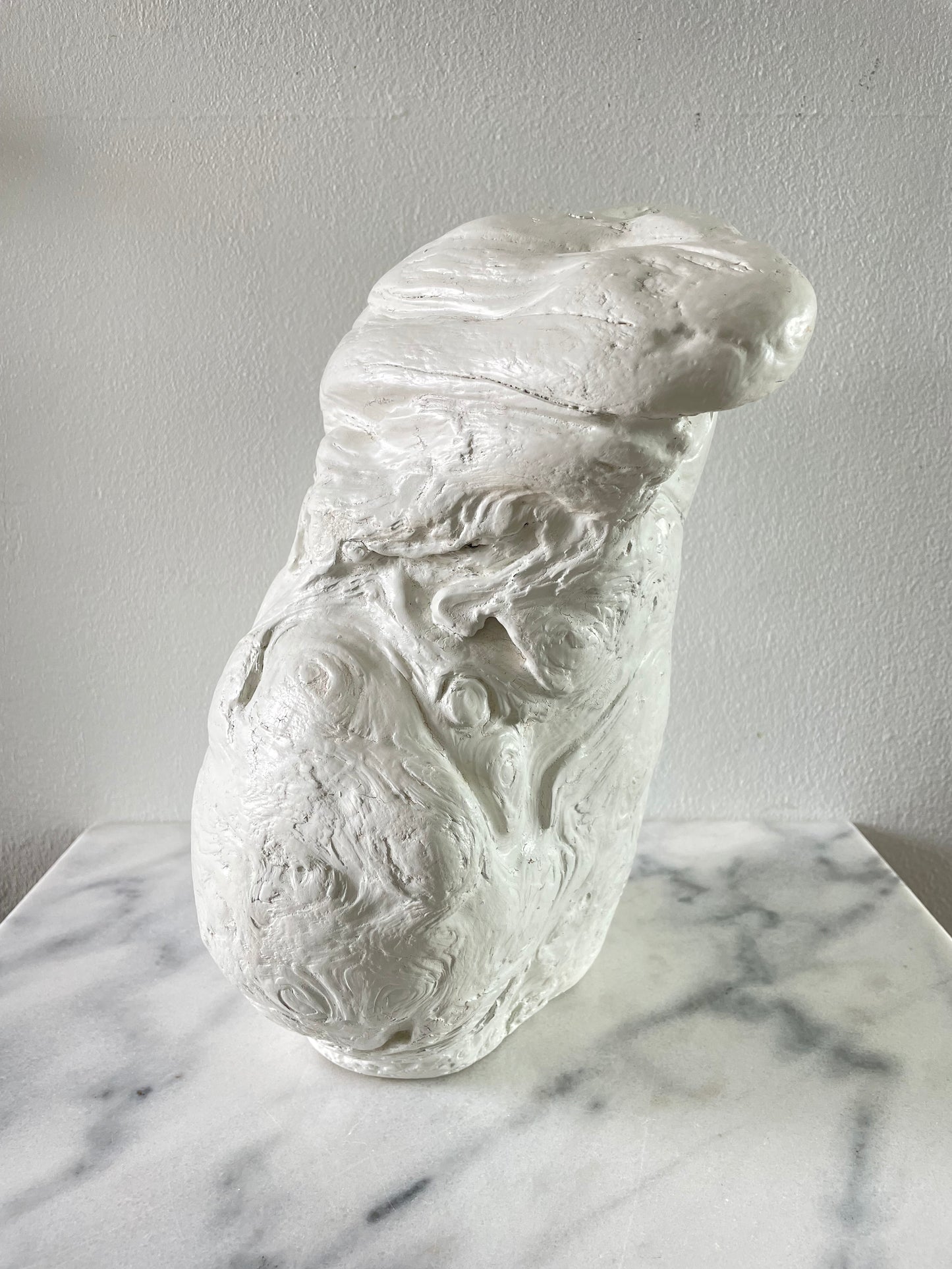 Mid 20th Century Painted Wood Burl Sculptural Vessel