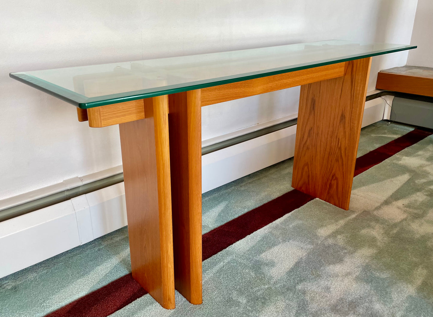 Mid 20th Century Gustav Gaarde Trakanten Mid-Century Modern Teak and Beveled Glass Console