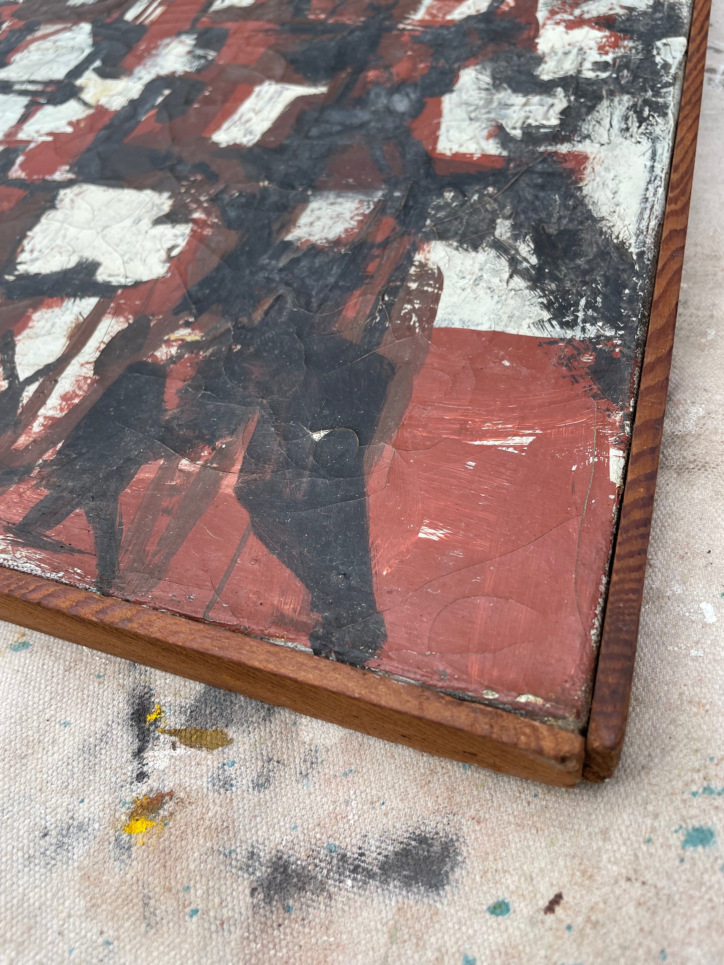 Mid 20th Century Mid-Century Abstract Expressionist Work on Canvas