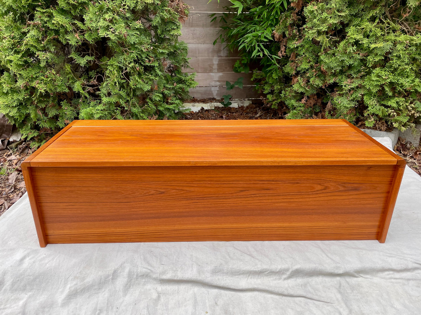 Mid 20th Century Danish Modern Teak Rounded Chest Trunk
