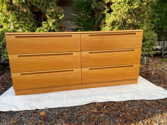 Mid-Century Danish Modern Jesper Lowboy 6 Drawer Dresser