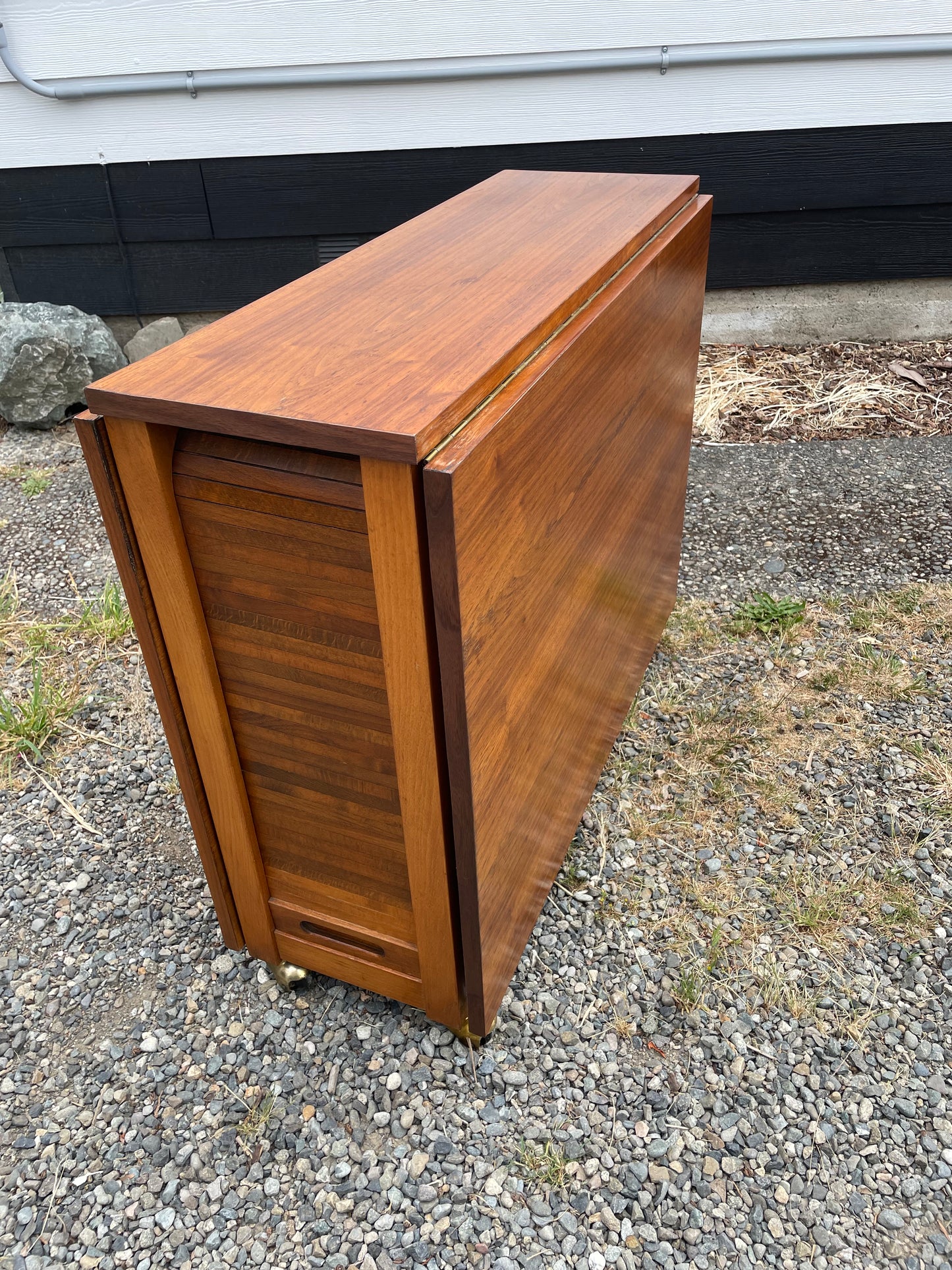 Mid 20th Century Romanian Drop Leaf Dining Table & 4 Chairs