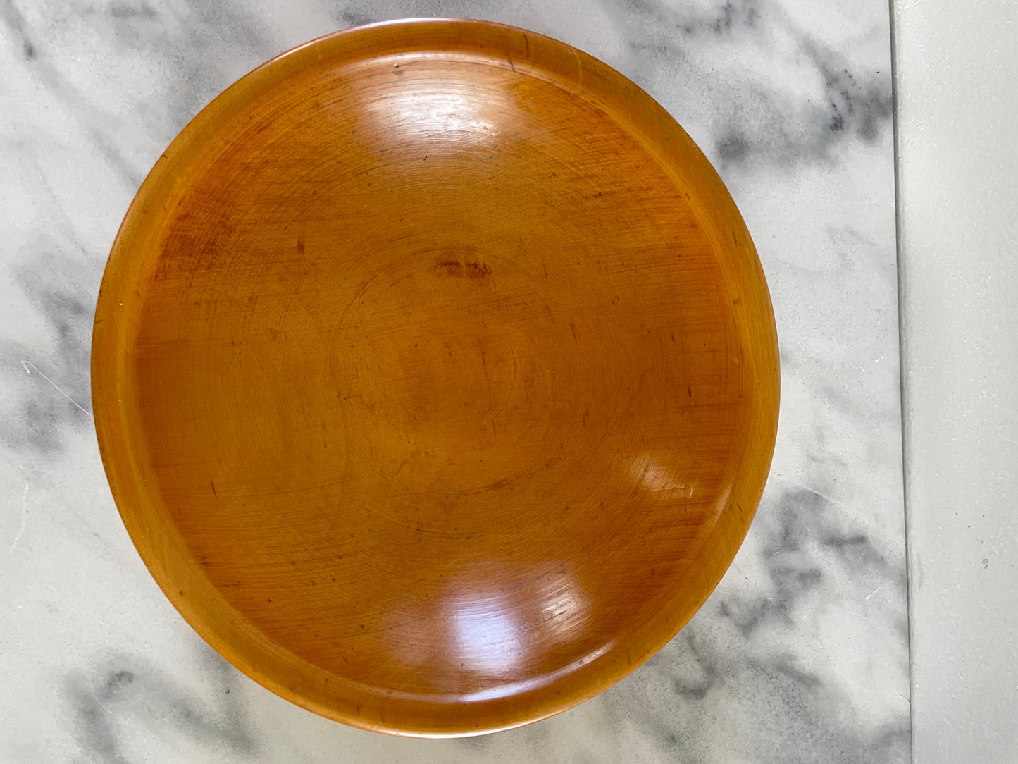Mid 20th Century Parrish Chicago Turned Solid Maple Wood Dough Bowl