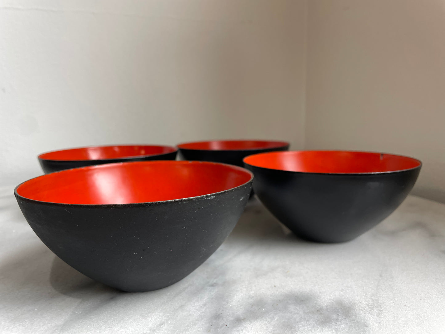 Krenit Bowls by Herbert Krenchel, Made in Denmark, 1950s - Set of 4