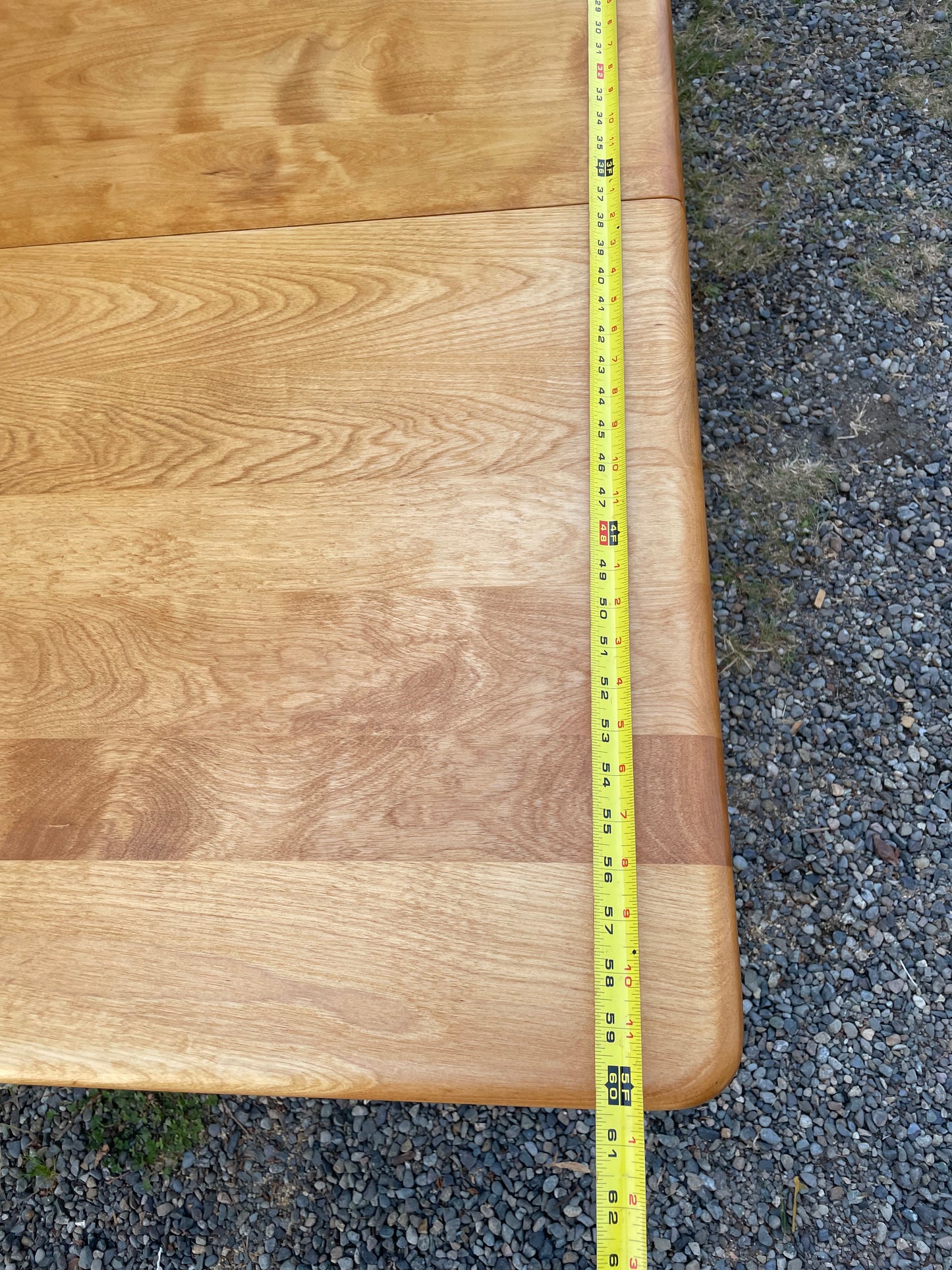 Mid 20th Century Attributed Heywood-Wakefield M166 Drop Leaf Dining Table — Mid-Century Modern Solid Maple, Sculpted Legs