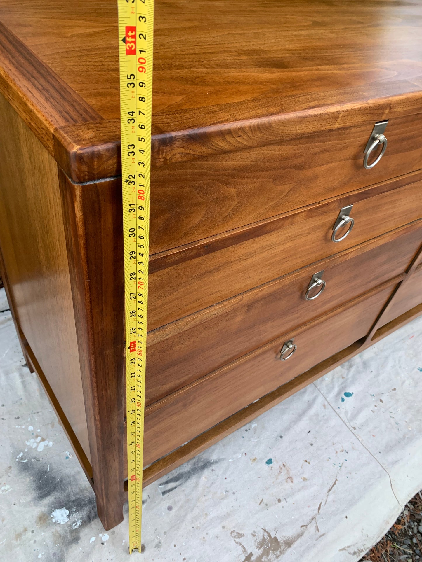 Mid-Century Modern Eight-Drawer Dresser With Mirror by Drexel