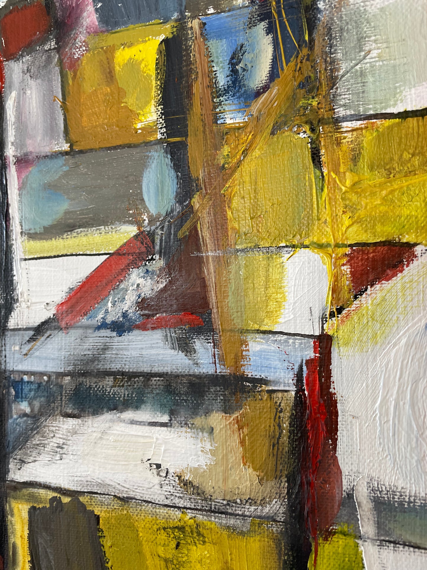 Framed Abstract Acrylic on Canvas by Francisco Peña 2025