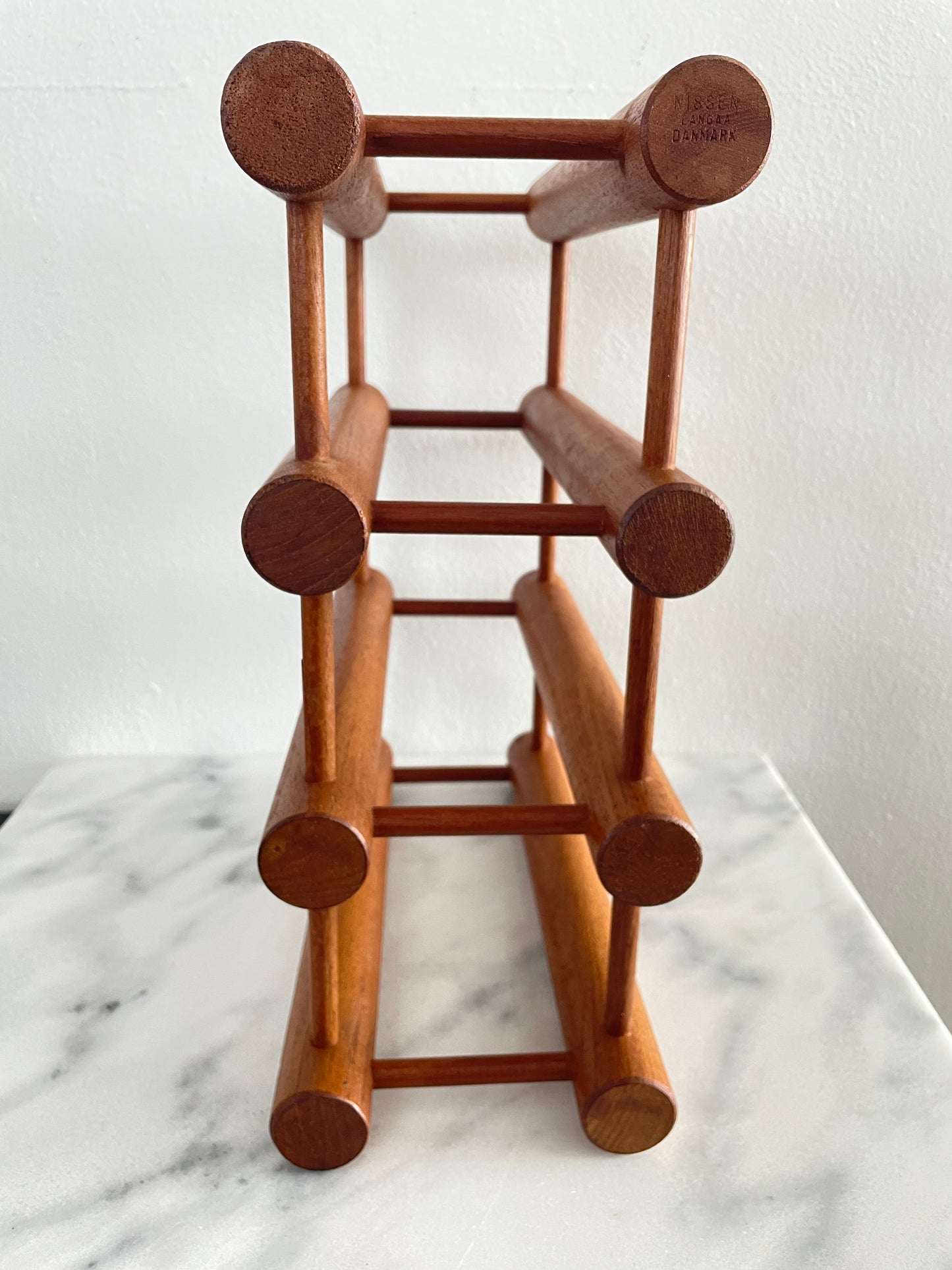 Mid 20th Century Nissen Langaa Danish Teak Modular Wine Rack 4-6 Bottles, Denmark