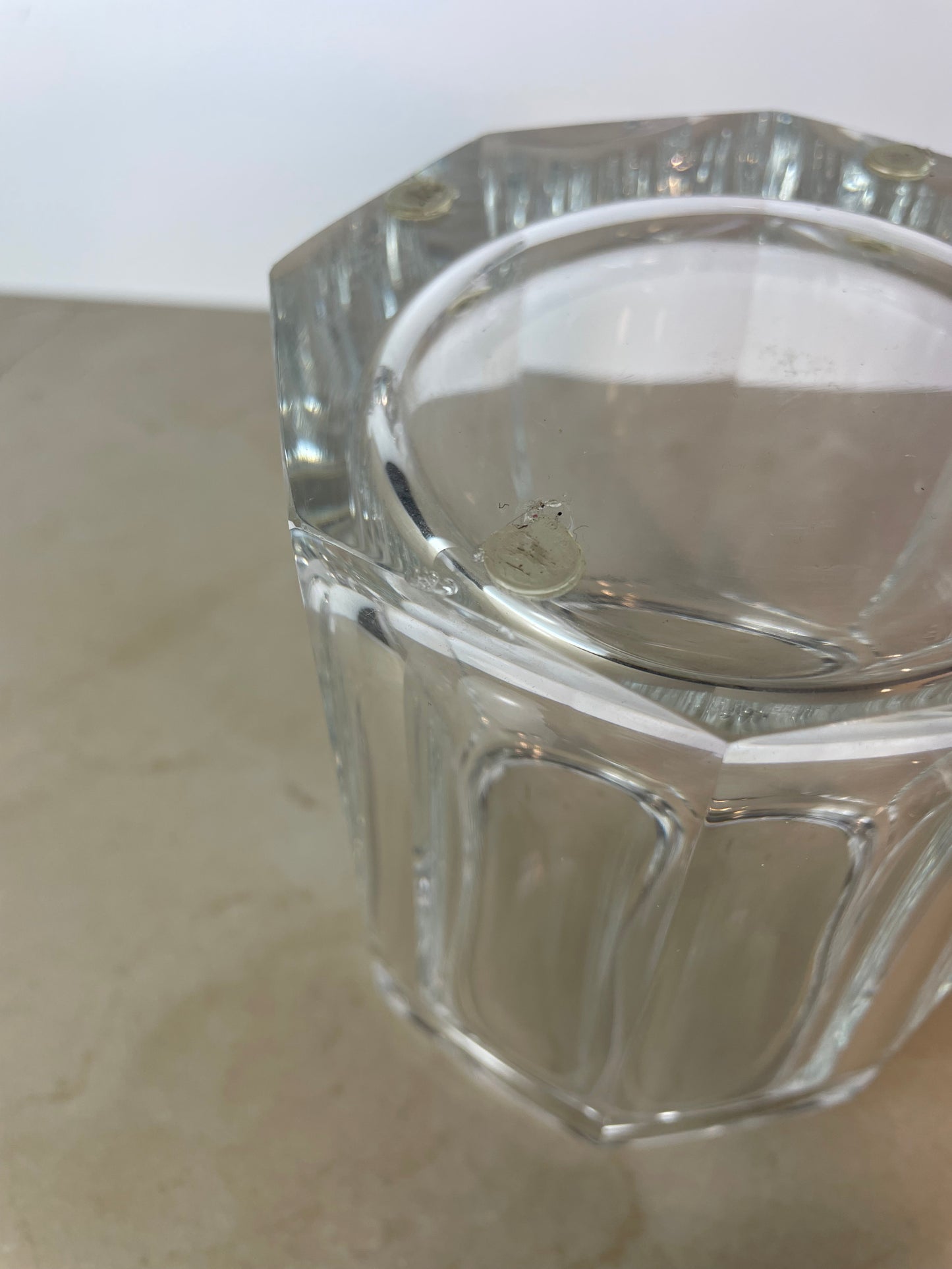 Vintage Plata Lappas Faceted Crystal Jar With Silverplate Lid, Argentina