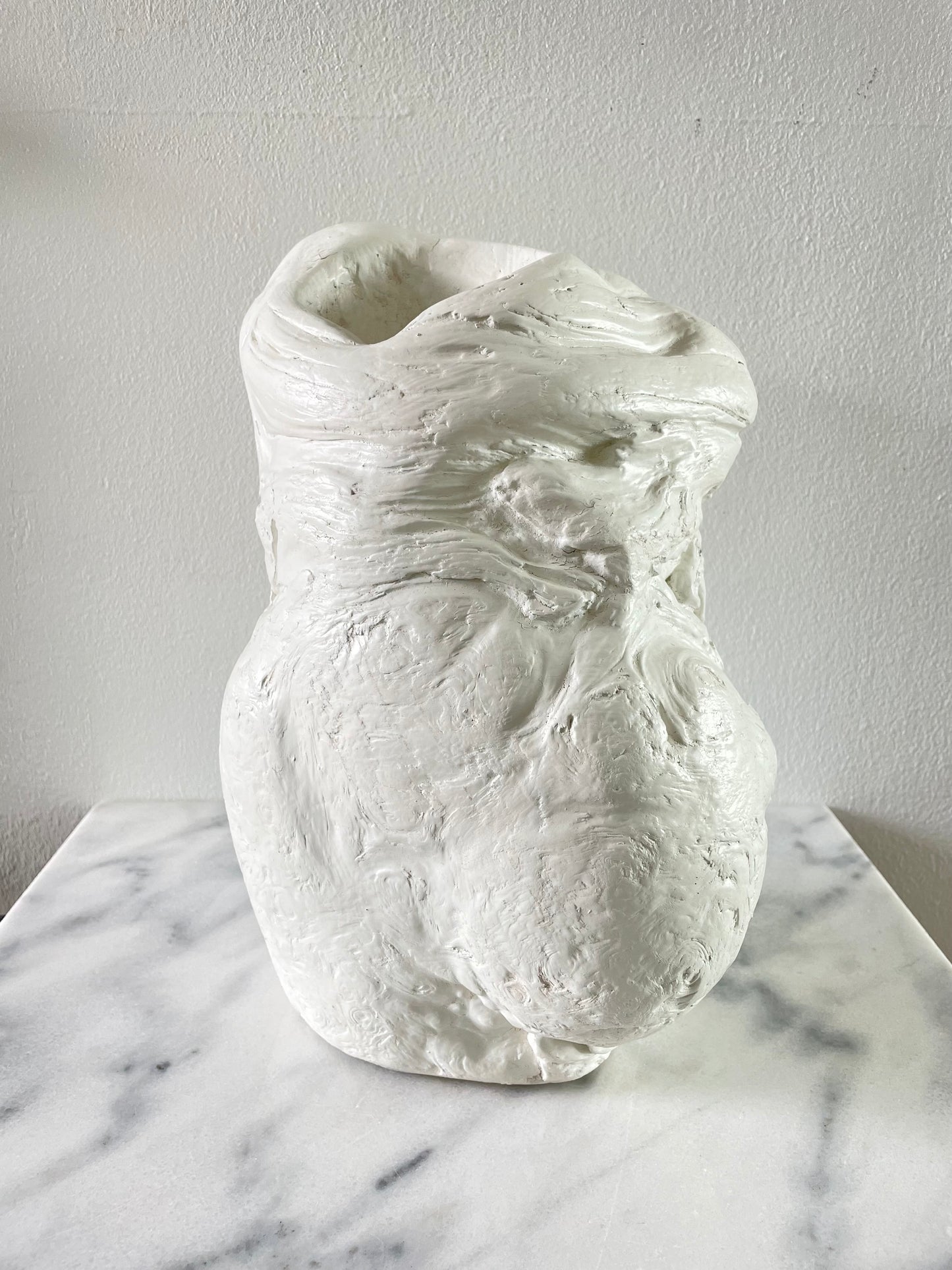 Mid 20th Century Painted Wood Burl Sculptural Vessel