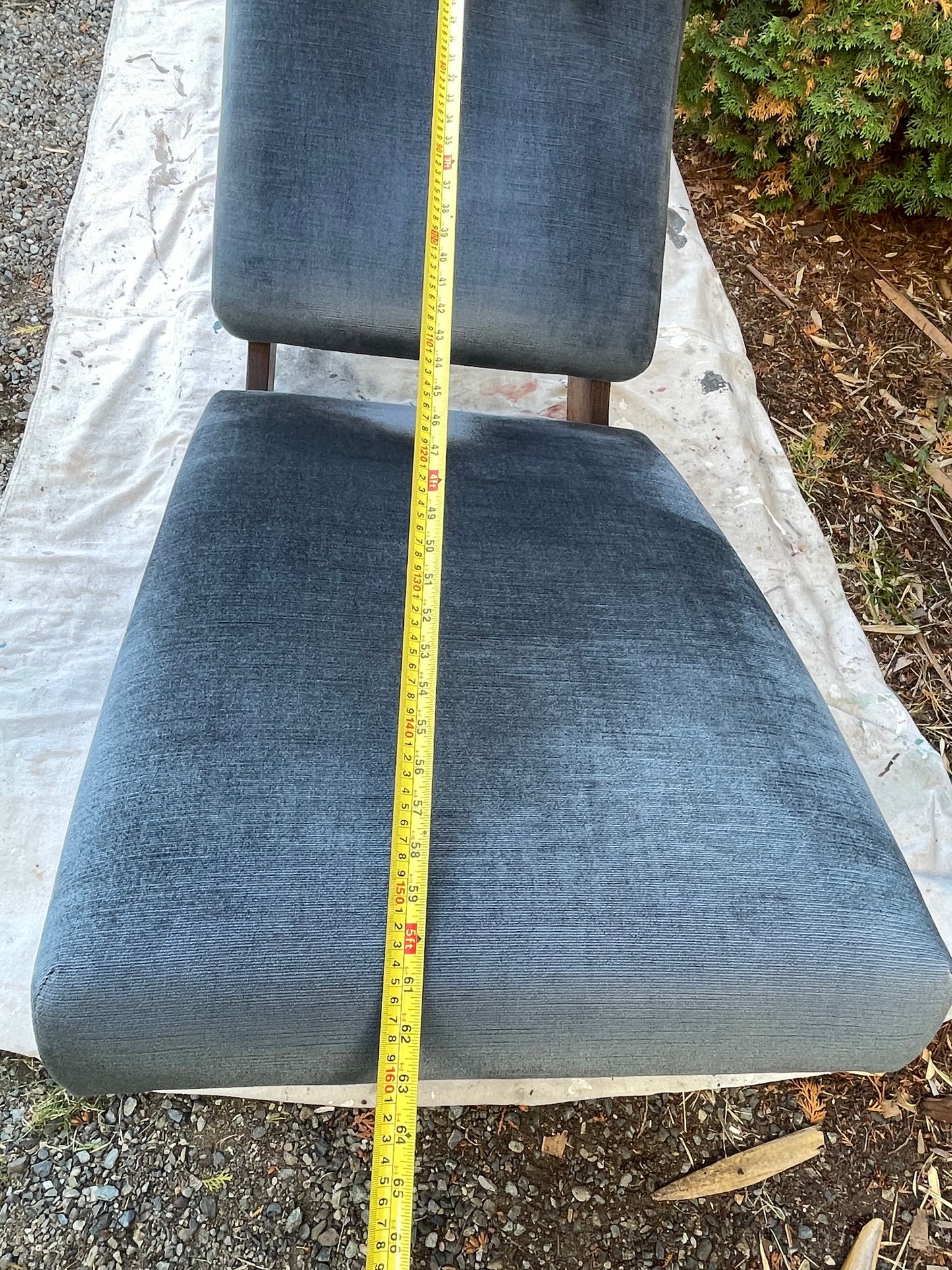 1980s Adrian Pearsall Style Sculptural Walnut Rocking Chaise Lounge