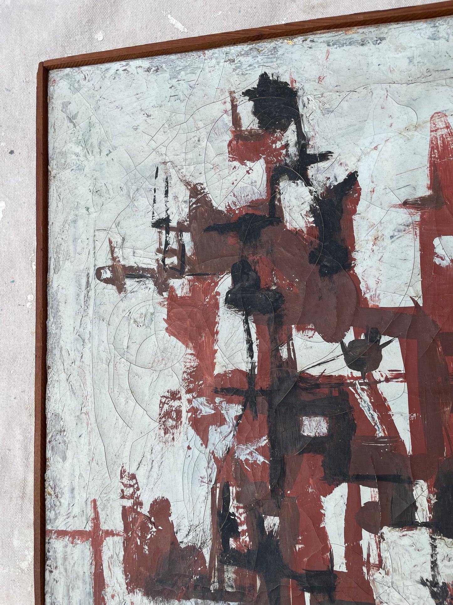 Mid 20th Century Mid-Century Abstract Expressionist Work on Canvas