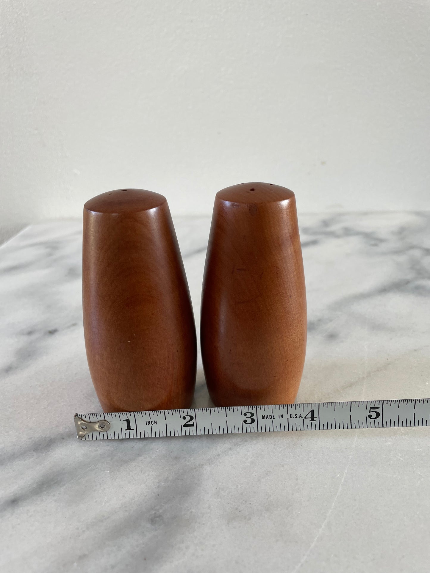 Mid 20th Century Danish Modern Teak Salt & Pepper Shakers- a Pair