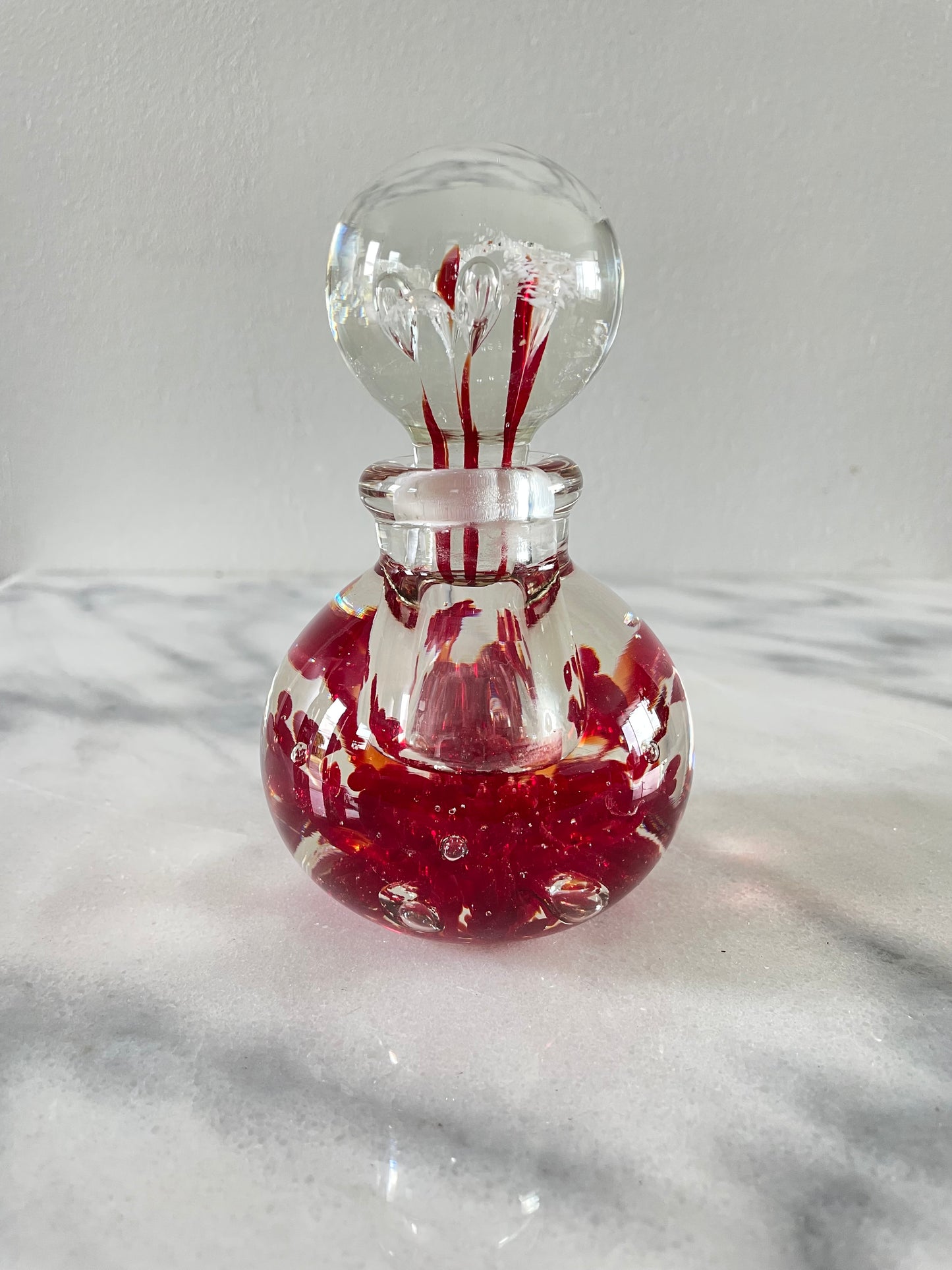 Mid 20th Century Bill Knight Blown Art Glass Perfume Bottle Paperweight