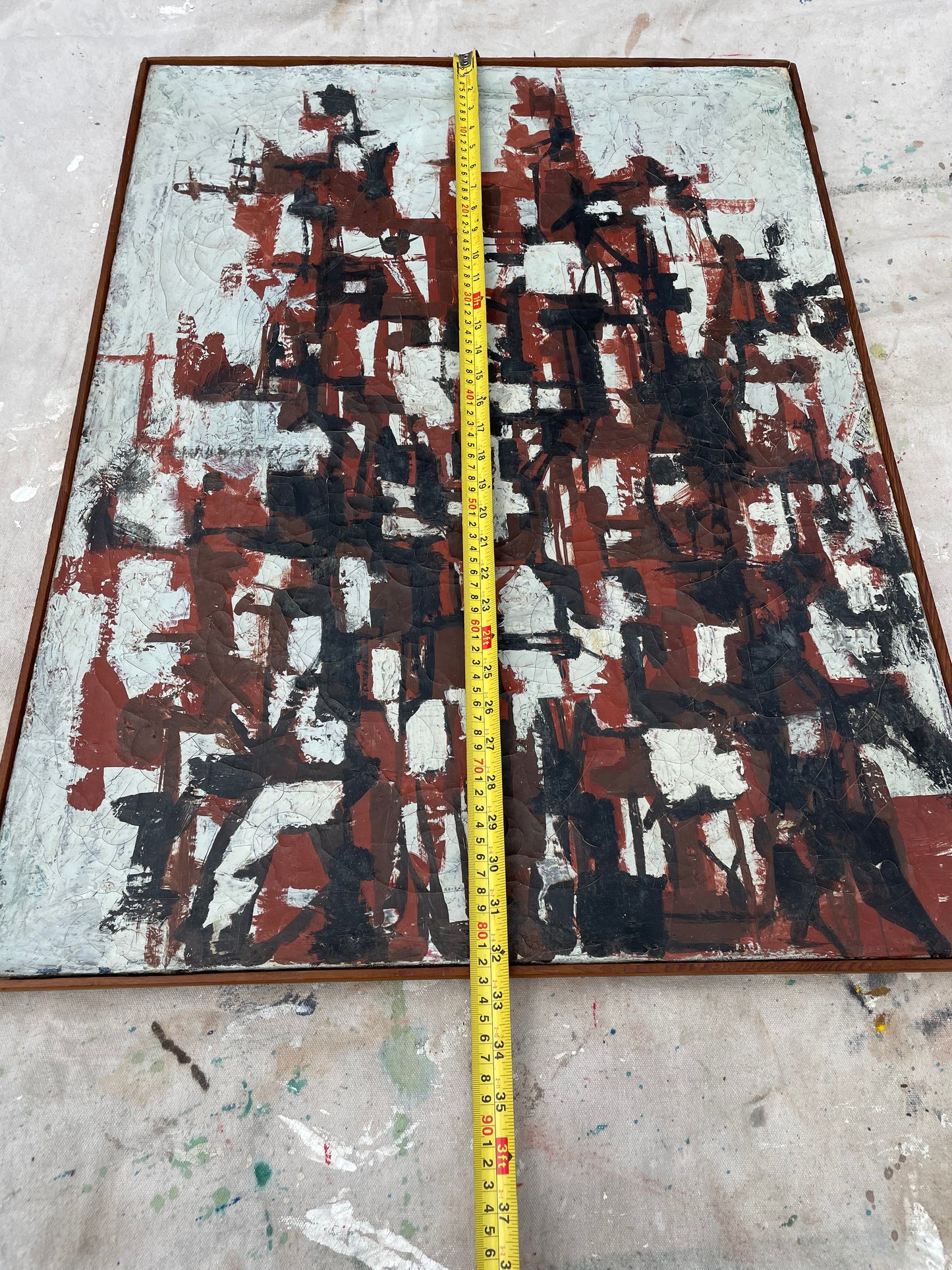 Mid 20th Century Mid-Century Abstract Expressionist Work on Canvas