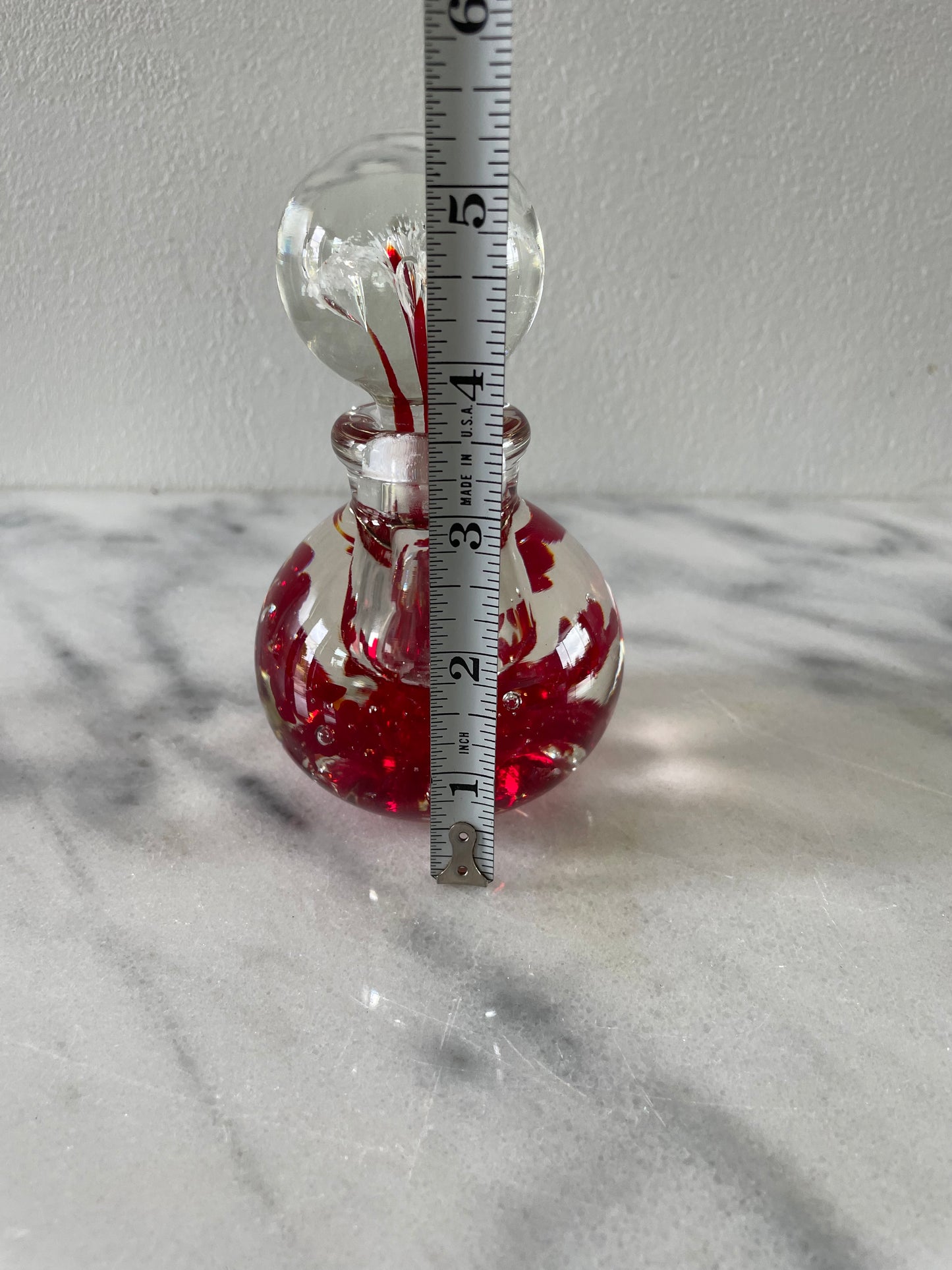 Mid 20th Century Bill Knight Blown Art Glass Perfume Bottle Paperweight