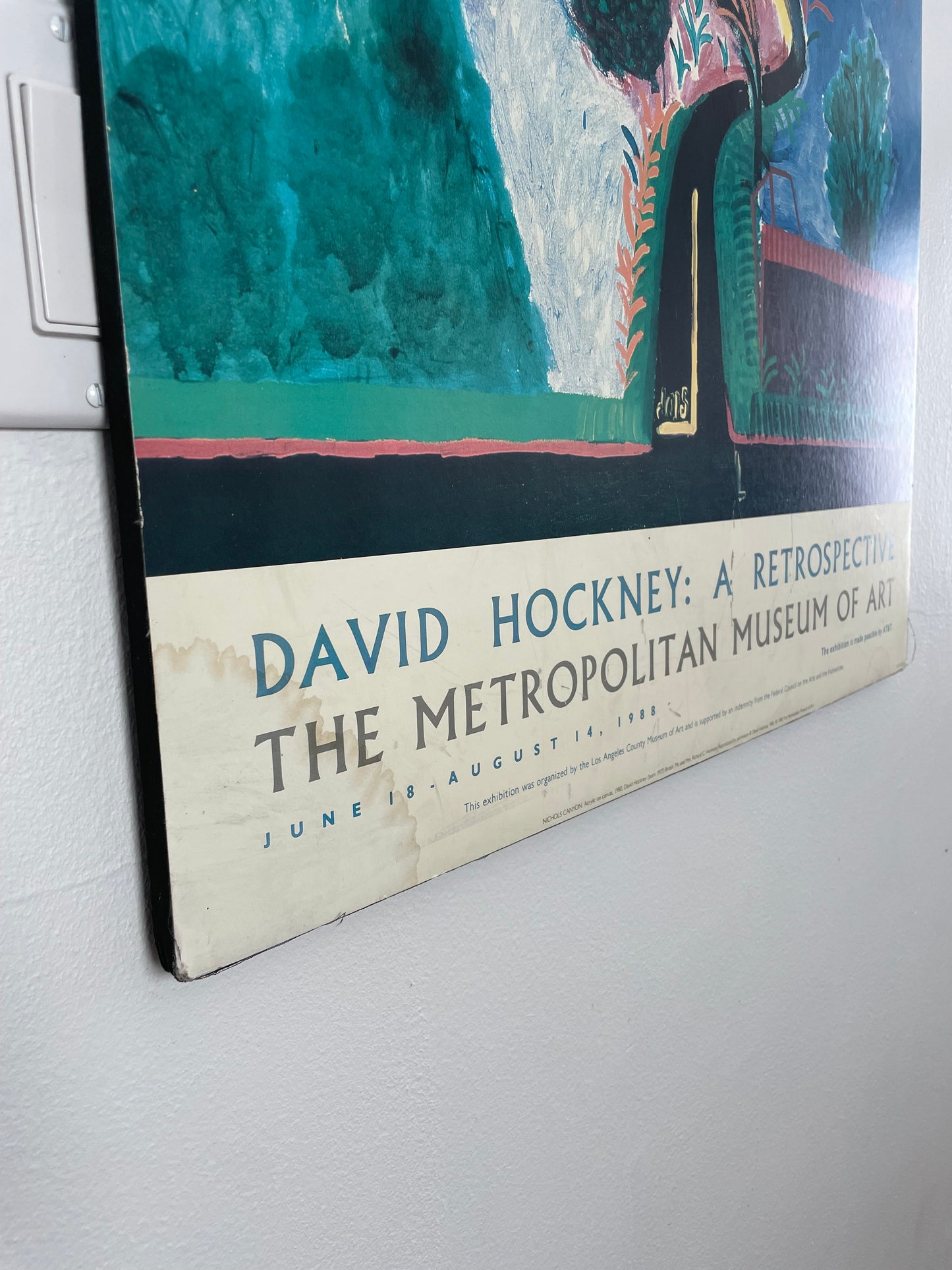 Rare 1988 David Hockney Nichols Canyon Exhibition Poster Metropolitan Museum of Art