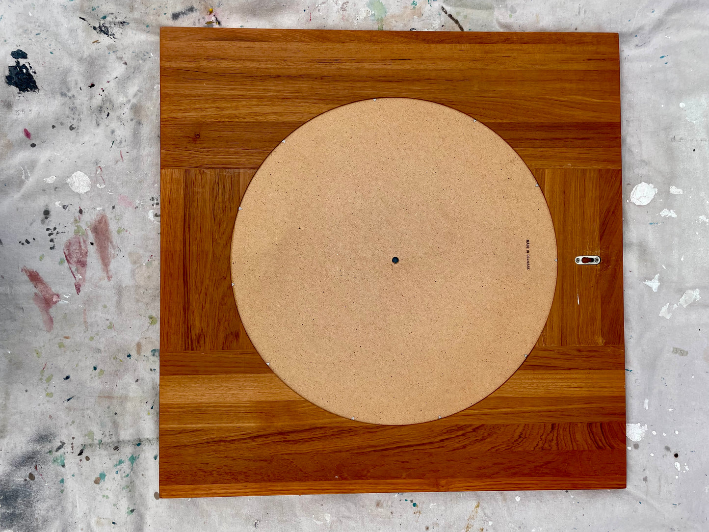 Danish Modern Teak Round Wall Mirror by Hadsten Træindustri — Scandinavian McM, 1970s