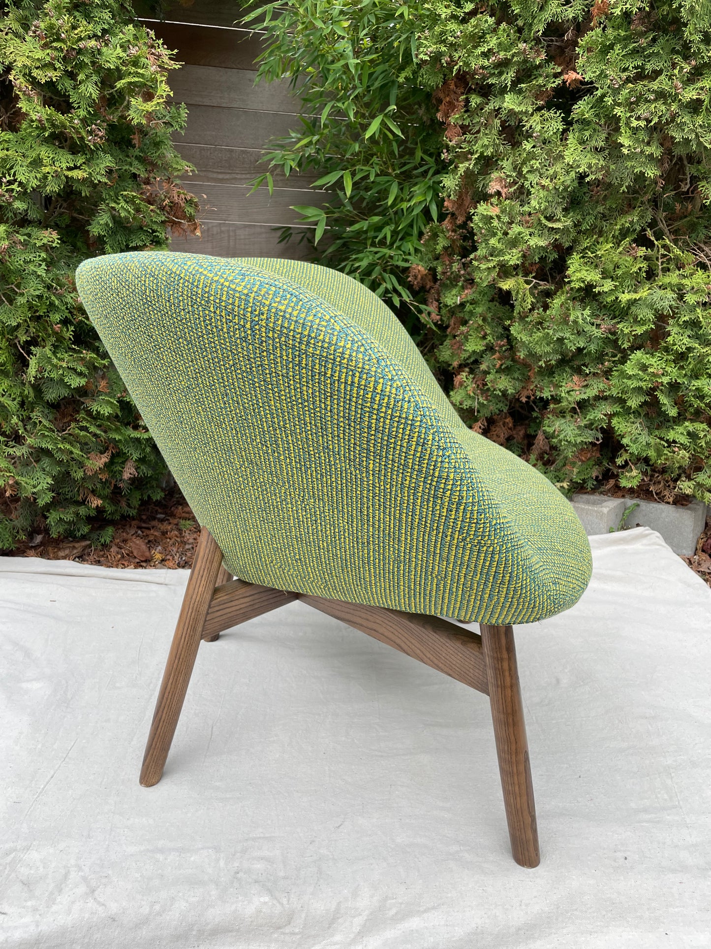 Keilhauer 71150 Walnut Lounge Chair Mid-Century Inspired