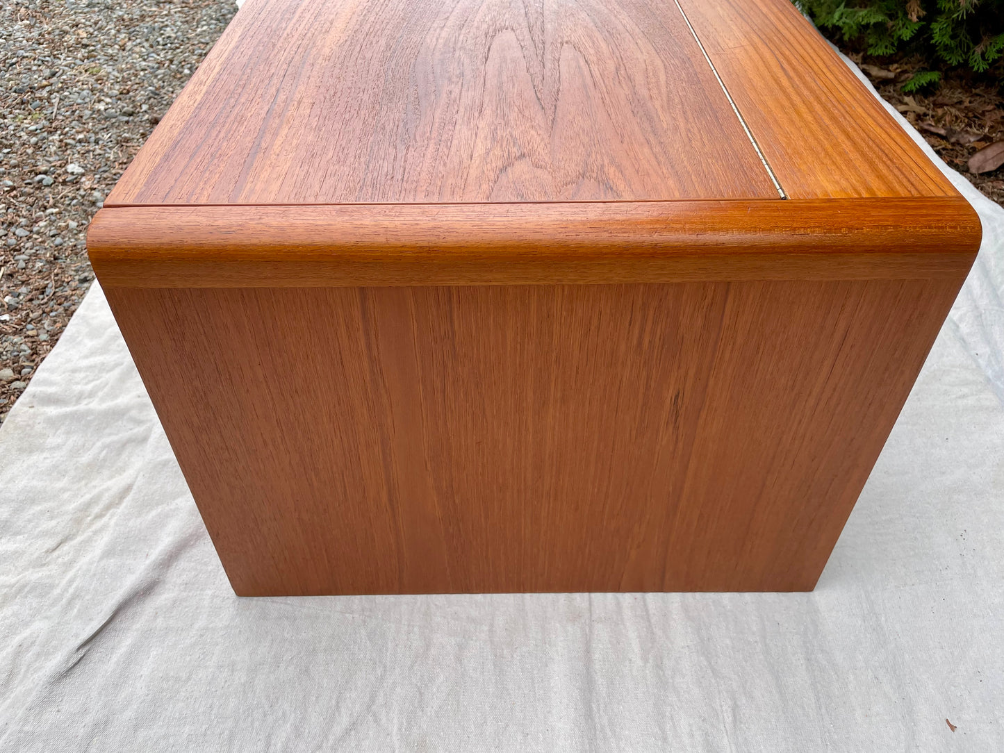 Mid 20th Century Danish Modern Teak Rounded Chest Trunk