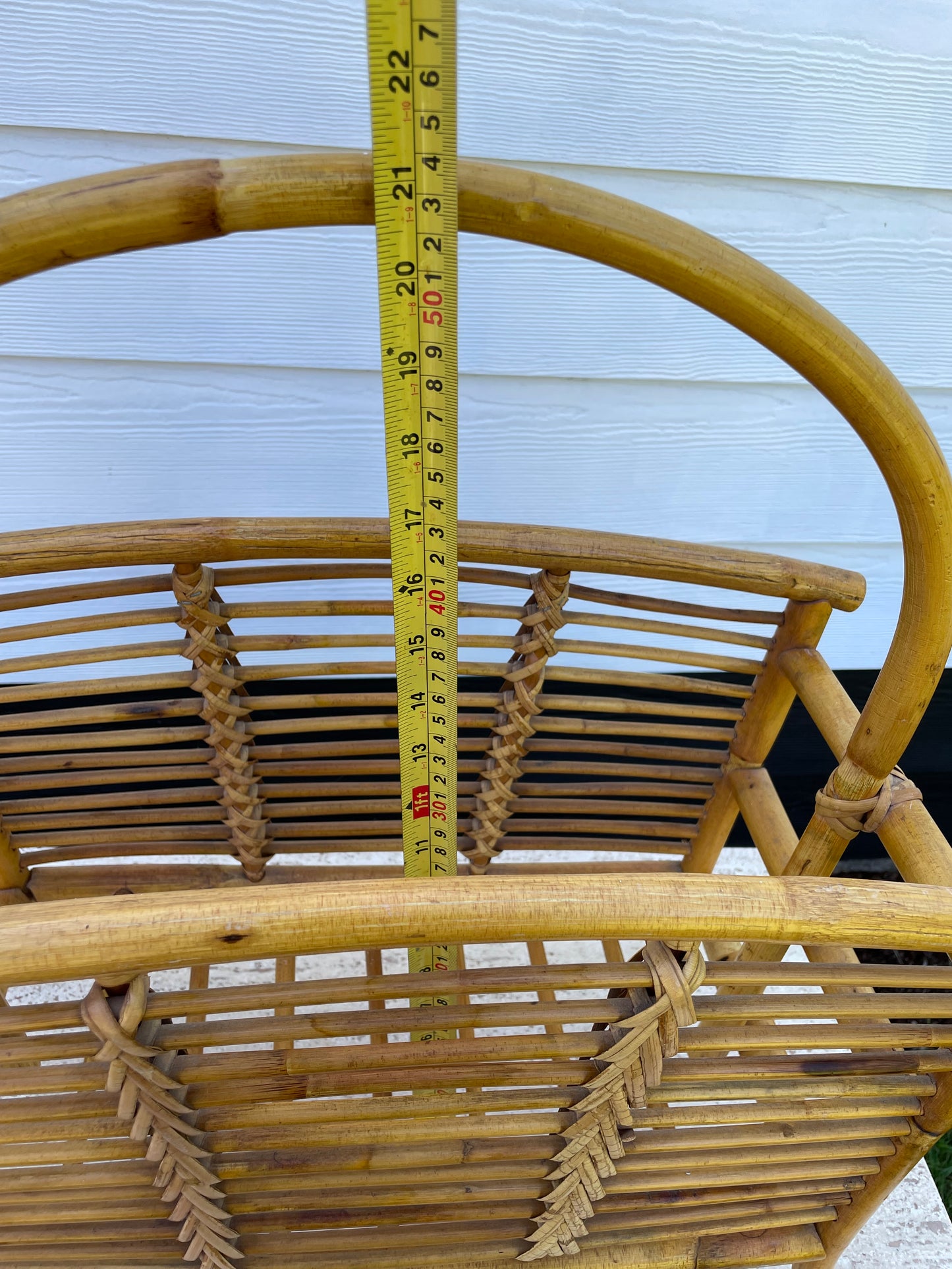 Vintage Boho Bamboo Magazine Rack