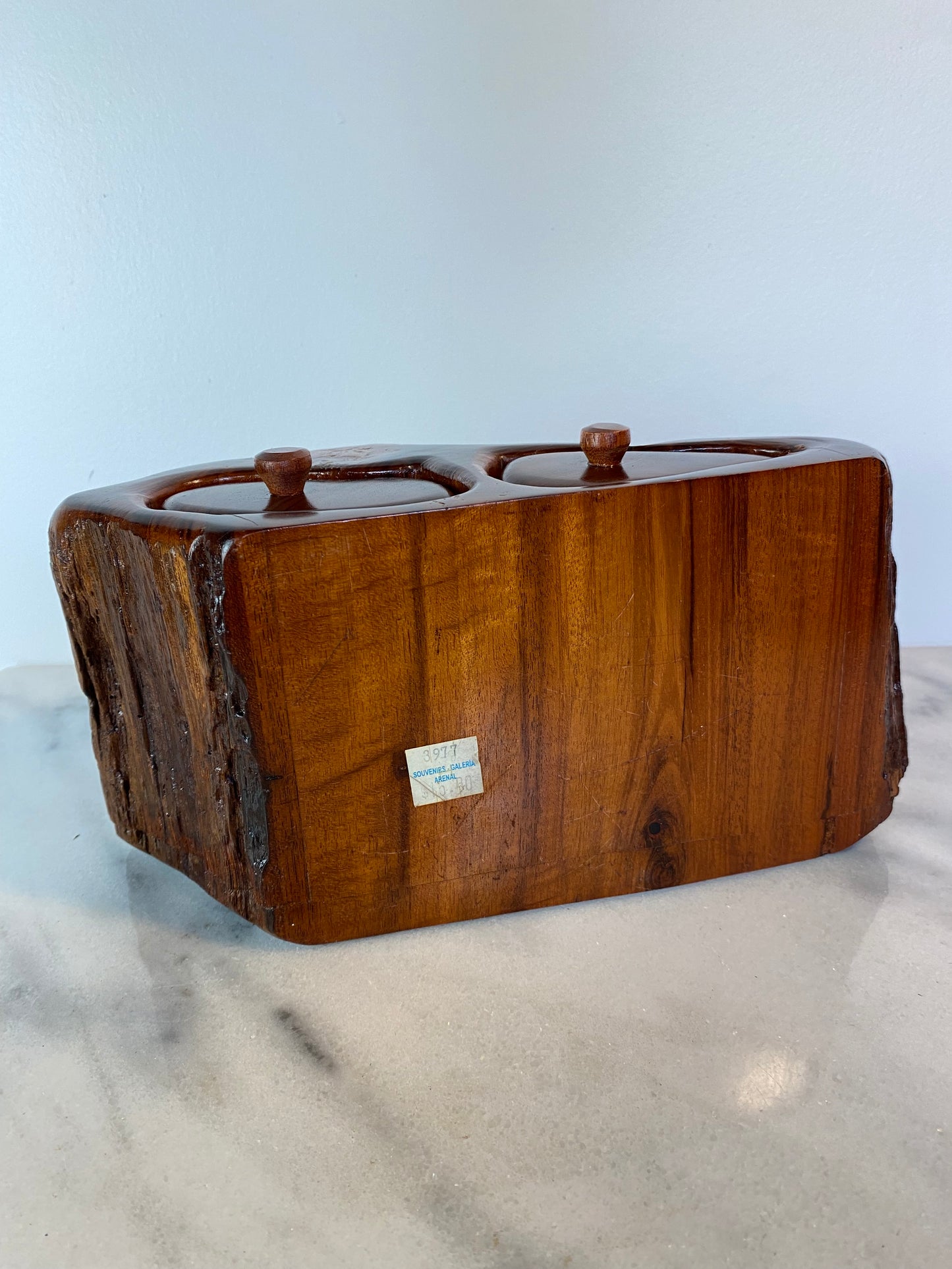 Mid 20th Century Studio Craft Raw Edge Tropical Hardwood Jewelry Box by Galería Arenal