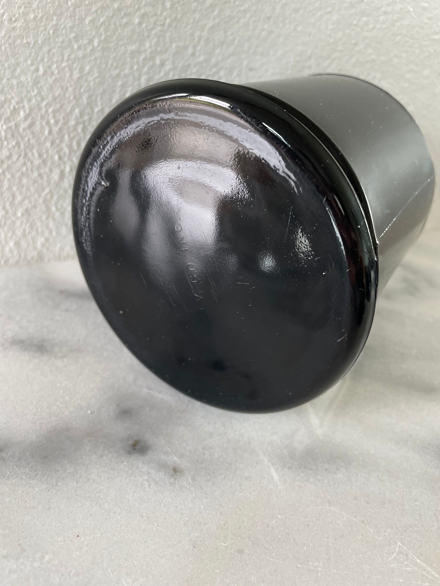 Vintage Black Glass Apothecary Jar Jean Vivaudou Co. Orloff Bergamot Men's Bath Talc