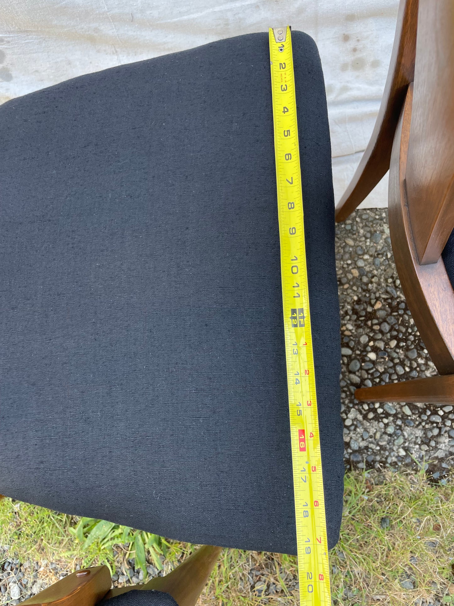 Set of 6 Mid-Century Modern Broyhill Brasilia Sculpted Walnut Dining Chairs