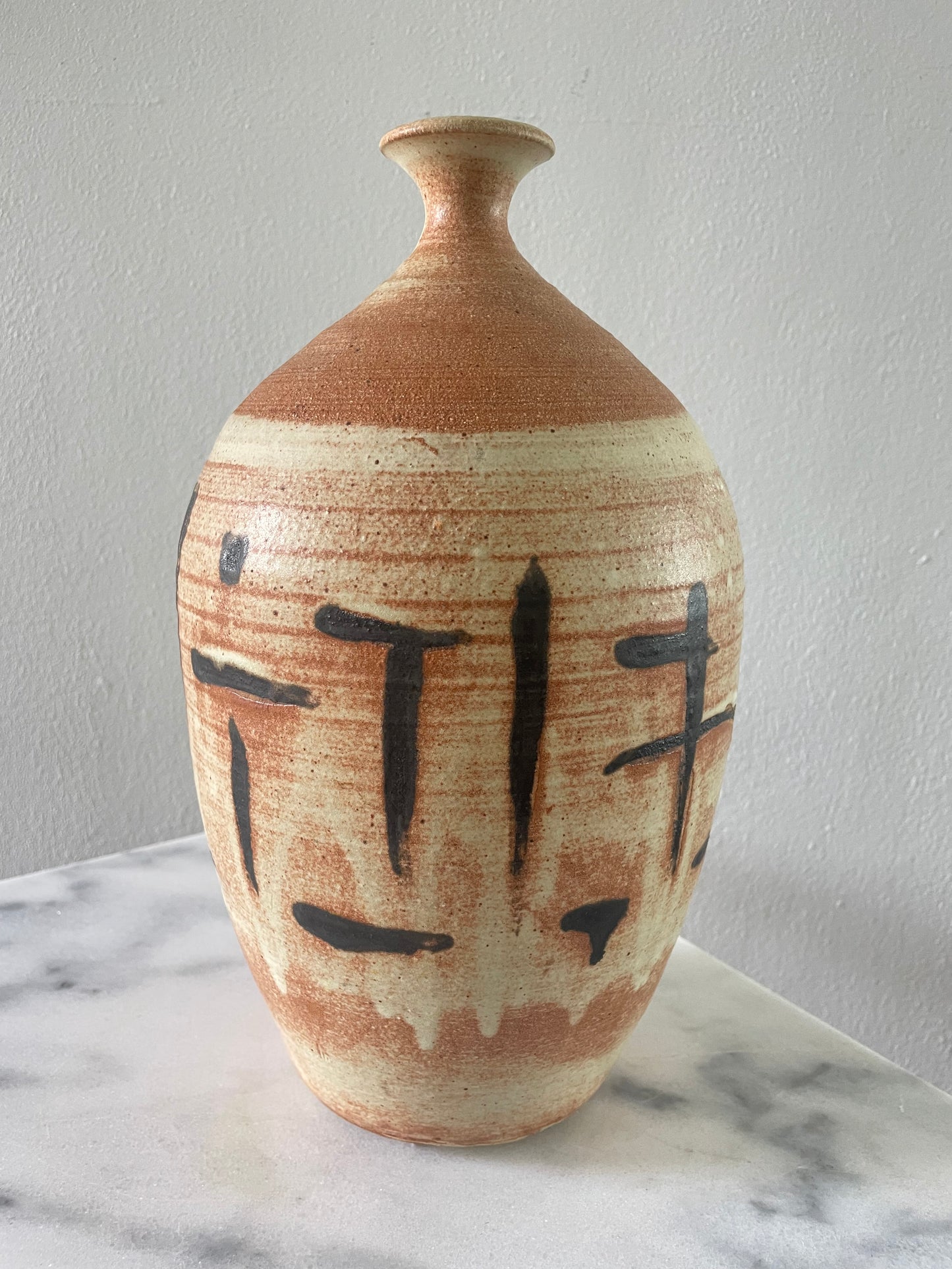 Mid 20th Century Signed Large Scale Figured Ceramic Studio Pottery