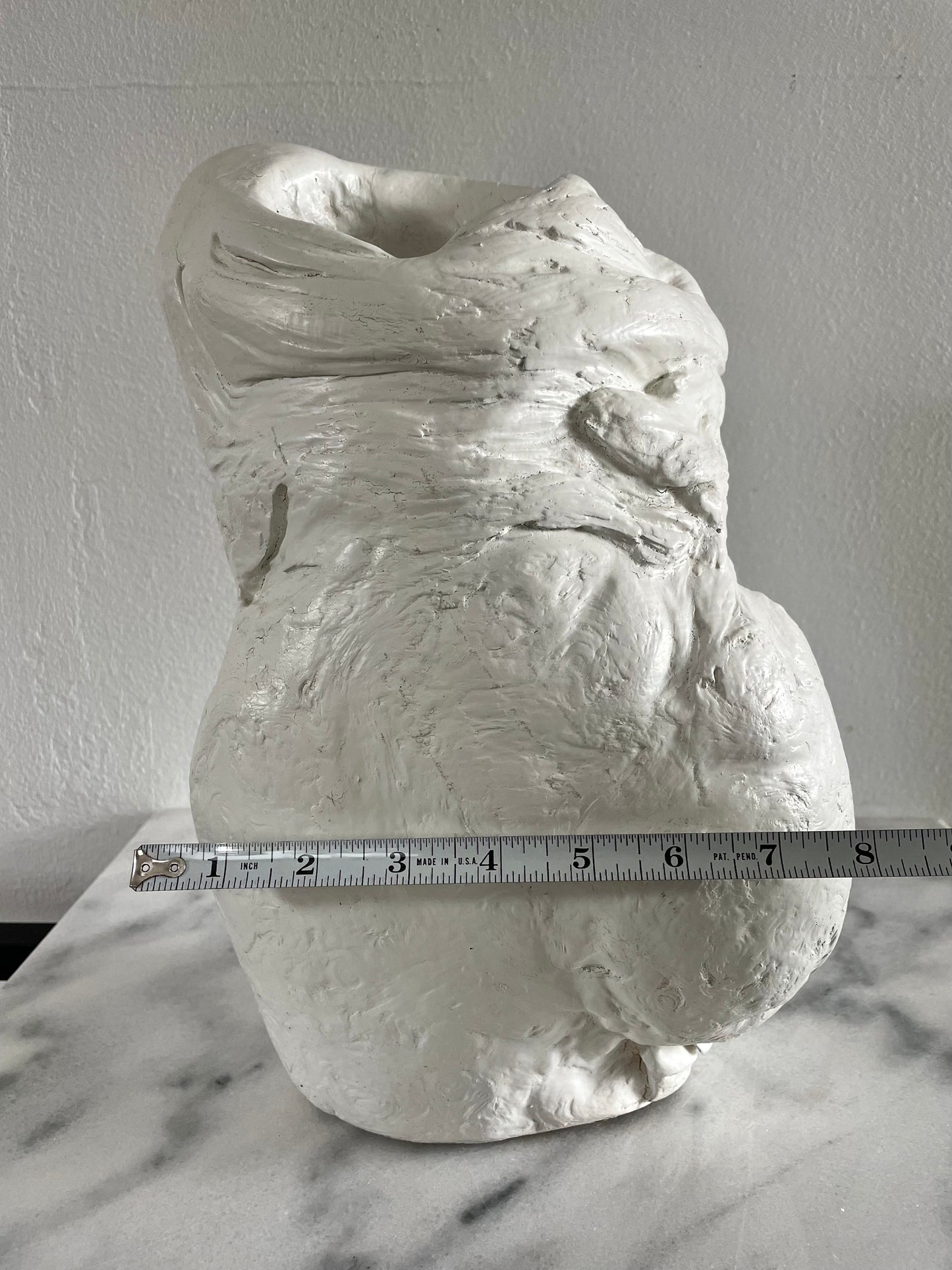 Mid 20th Century Painted Wood Burl Sculptural Vessel