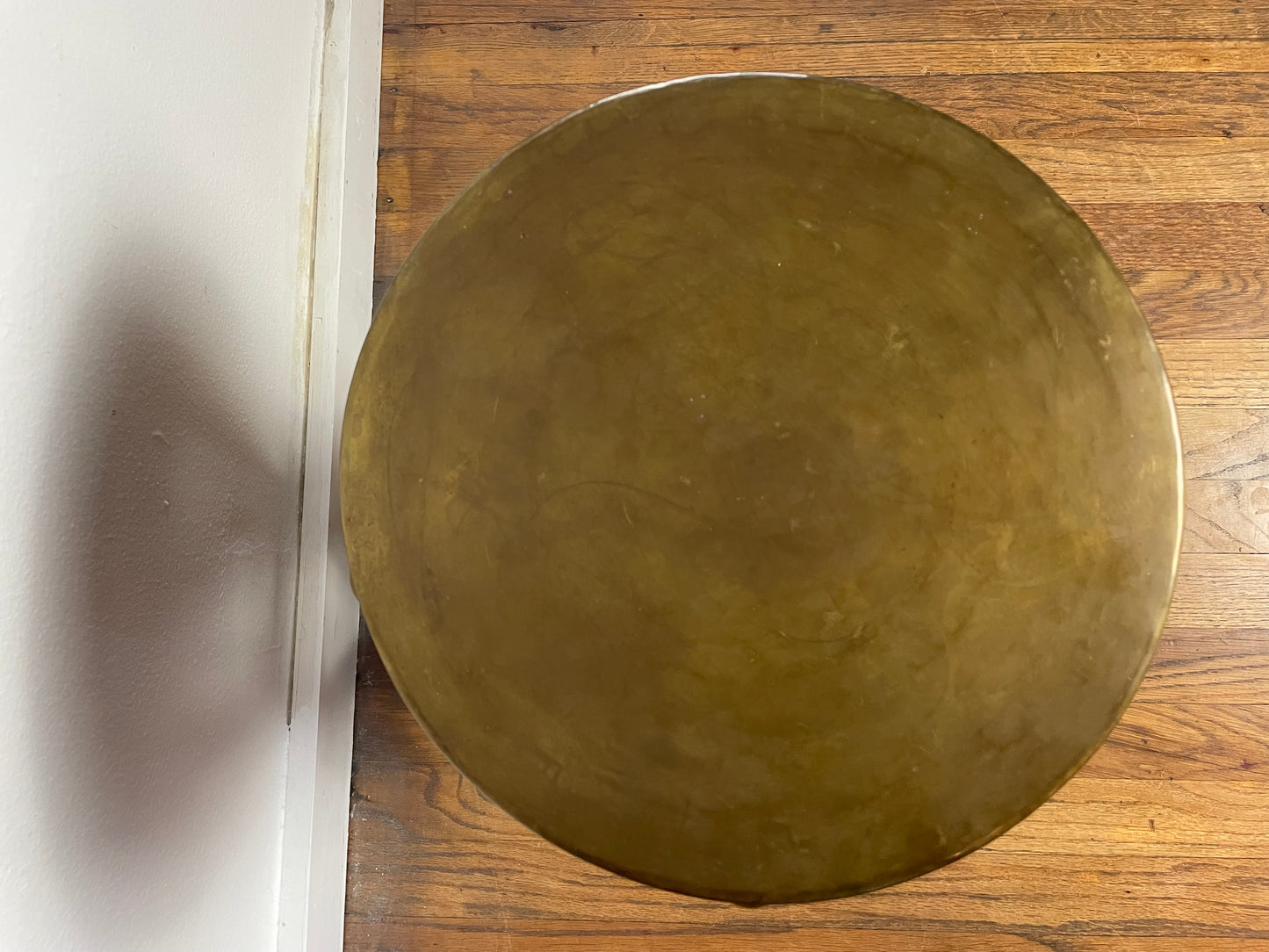 Mid-Century Modern Attributed to Sarreid Ltd. Brass X-Base Stool / Accent Table