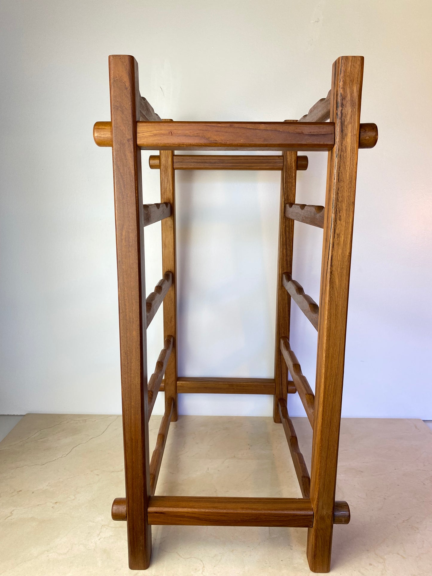 Vintage Winsome Wood Teak Wine Rack, Danish Modern Style