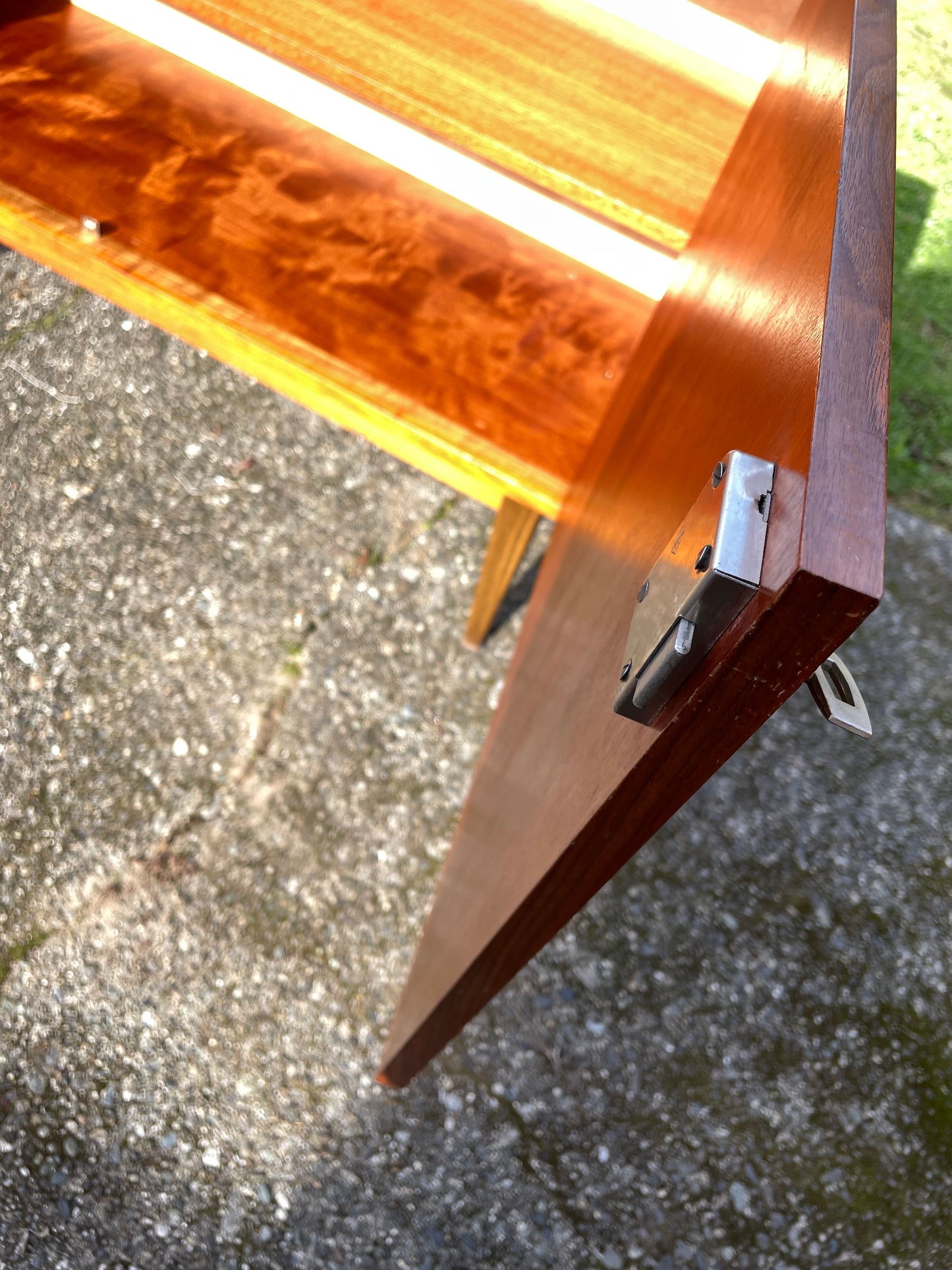 1960s Mid-Century Danish Modern Teak Sideboard Credenza With Lock and Key