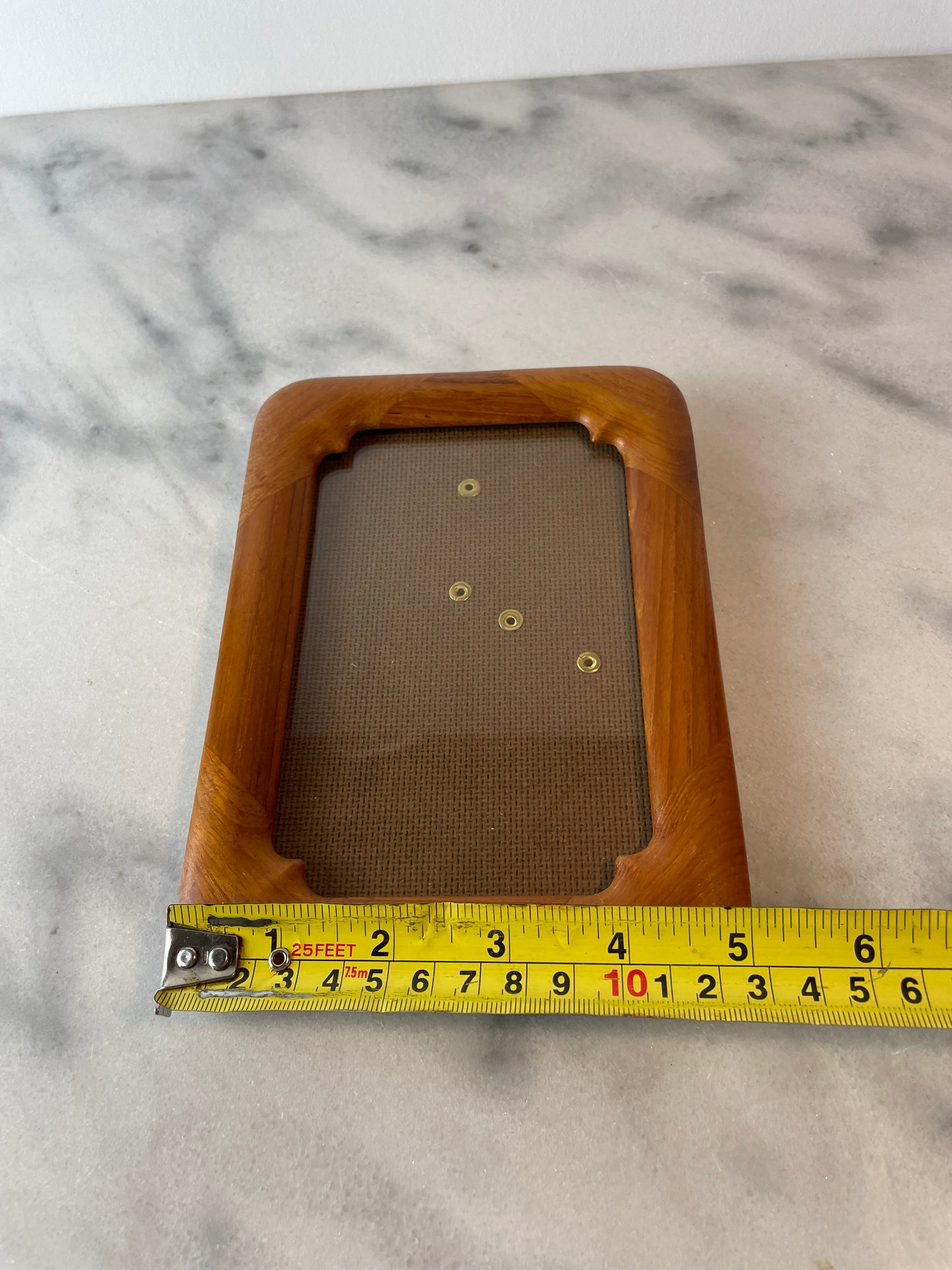 Mid-Century Modern Solid Teak Picture Frame Danish Modern Wall or Tabletop Display