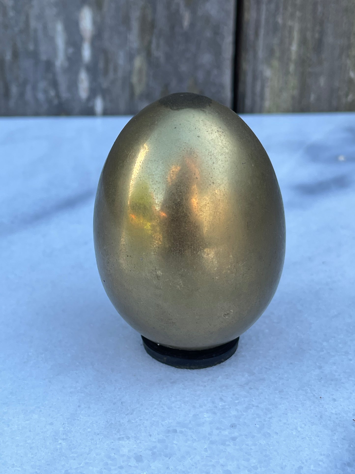 Mid 20th Century Vintage Modernist Brass Egg