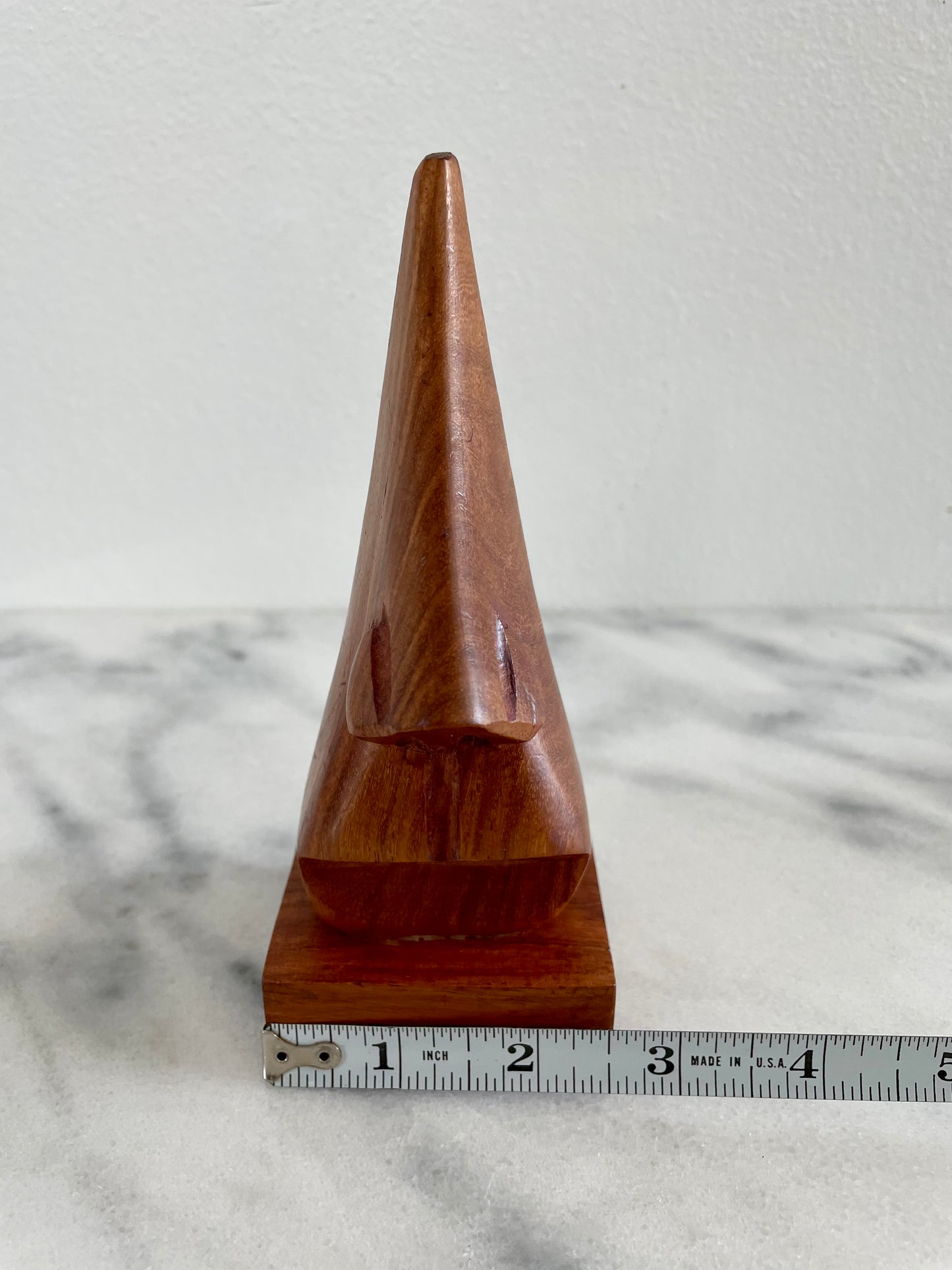 Mid 20th Century Teak Exotic Wood Glasses Stand Display