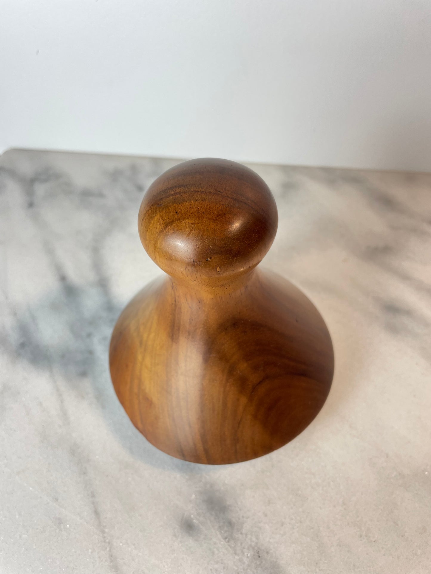 Vintage Hawaiian Koa Wood Poi Pounder by Brantley Center, Honokaa Hawaii